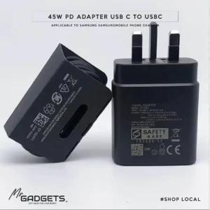 45W Fast charger with USB-C to USB-C 2M Cable