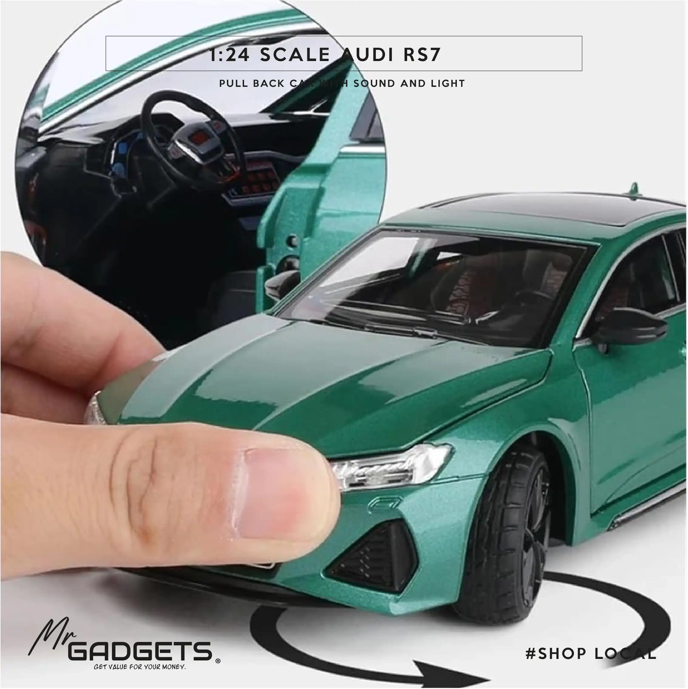 Audi RS7 1:24 Scale Diecast - Image 6