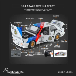 BMW M3 Sport 1:24 Scale DieCast