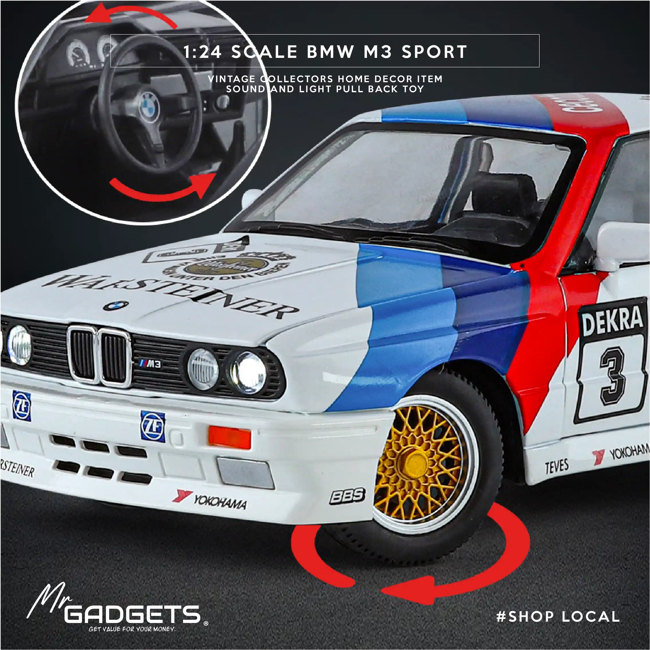 BMW M3 Sport 1:24 Scale DieCast - Image 6