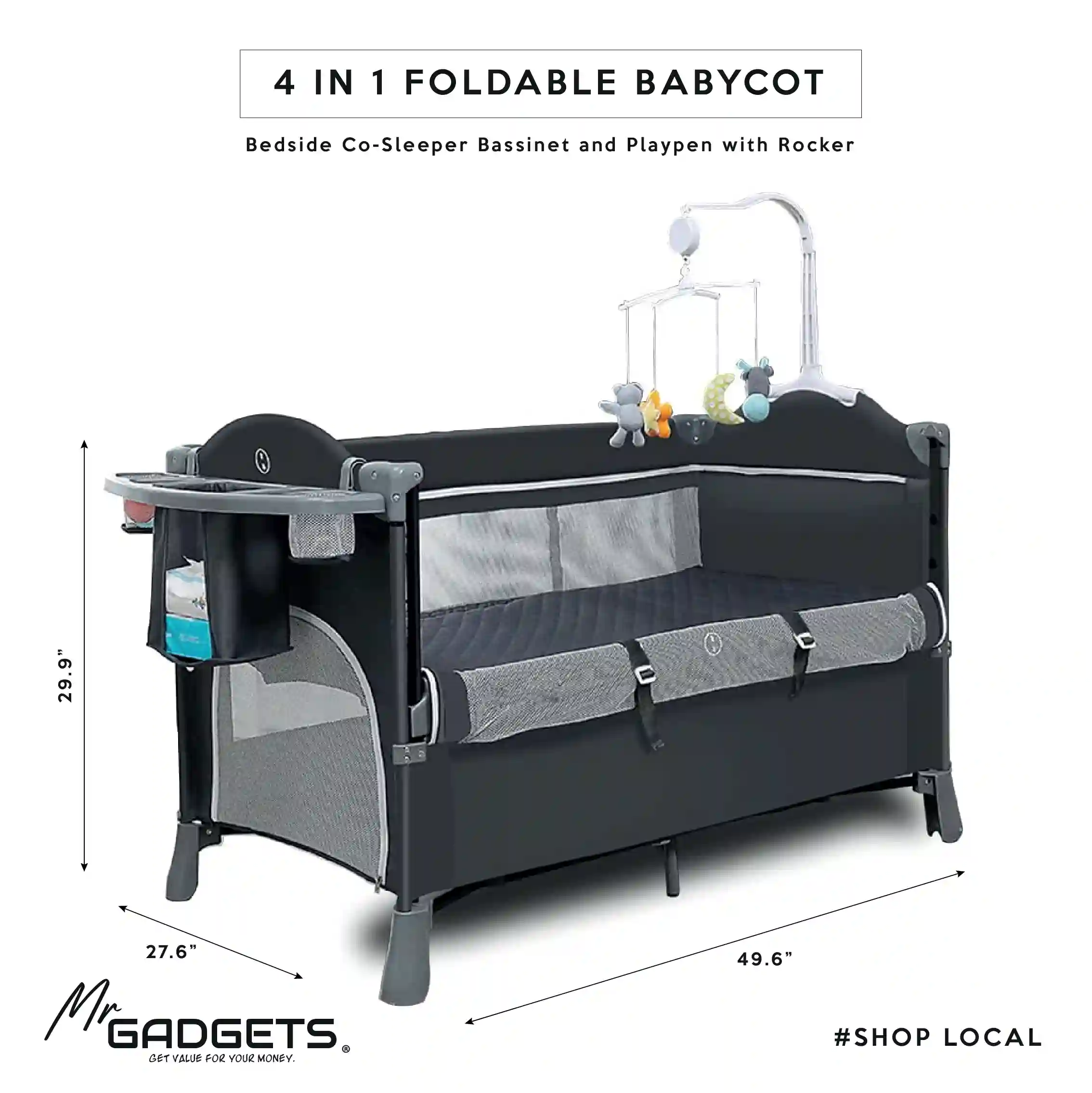 4 in 1 Baby Bed / Co- Sleeper