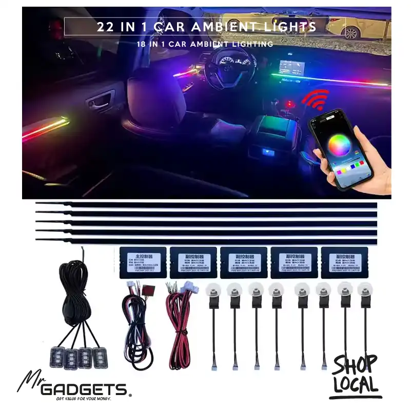 Car Ambient Lighting 22 in 1