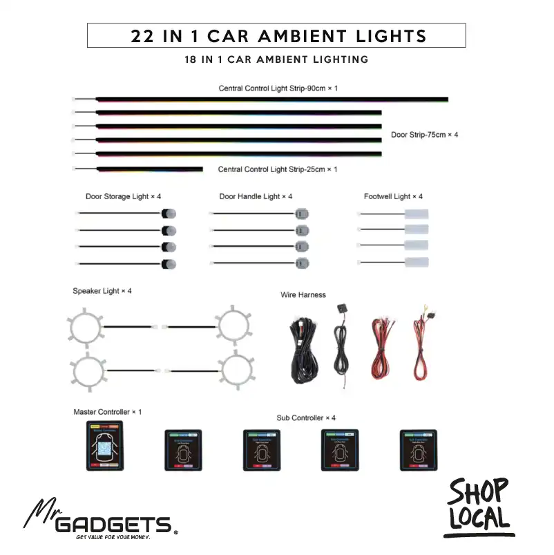 Car Ambient Lighting 22 in 1 - Image 6