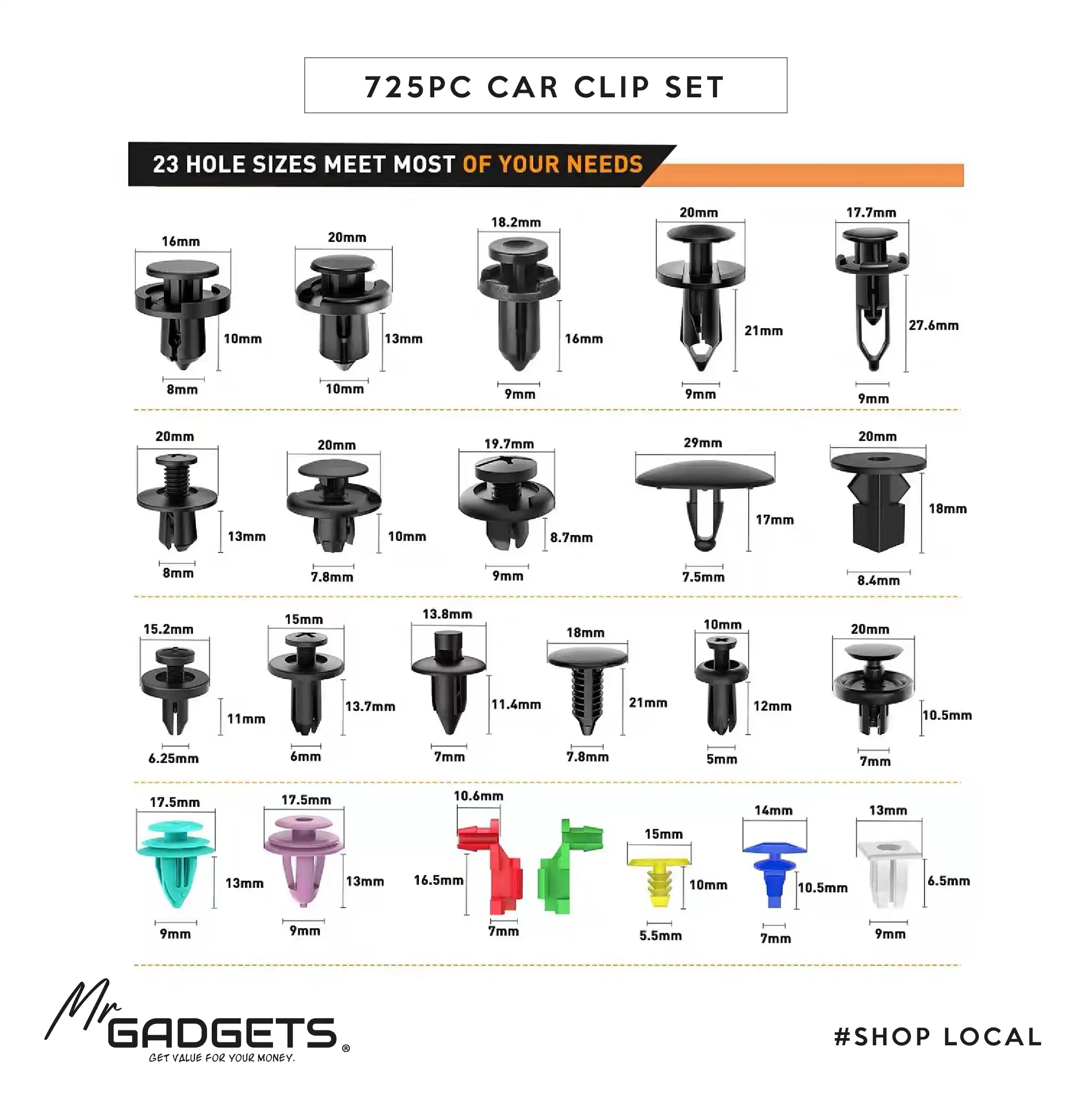 Car Clip Set 725pcs - Image 2
