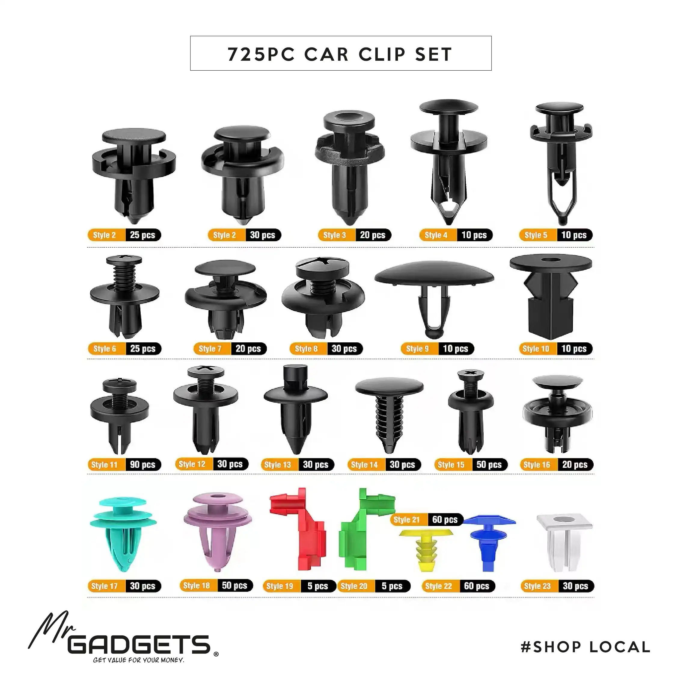 Car Clip Set 725pcs - Image 5