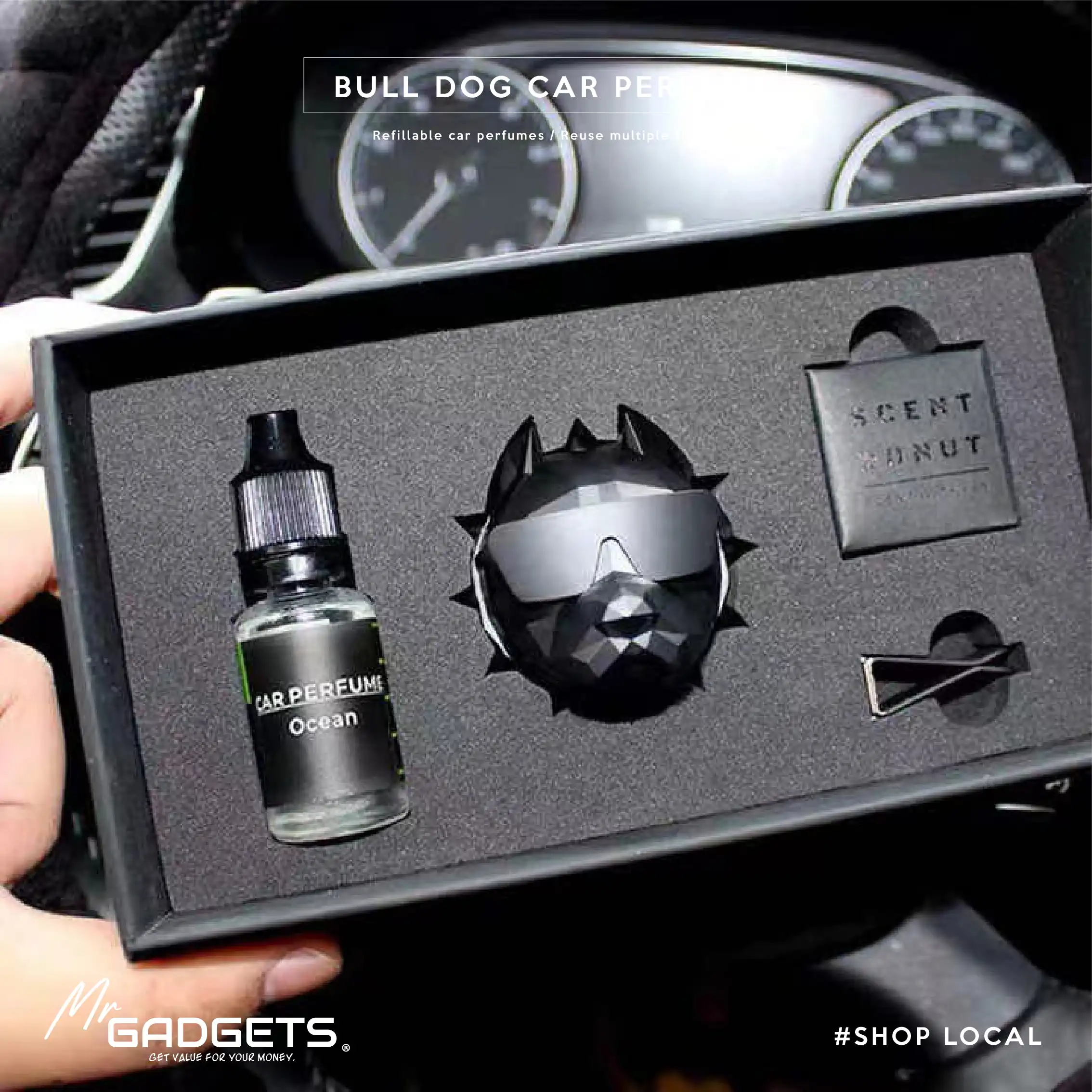 Bull Dog Refillable Car Perfume - Image 3