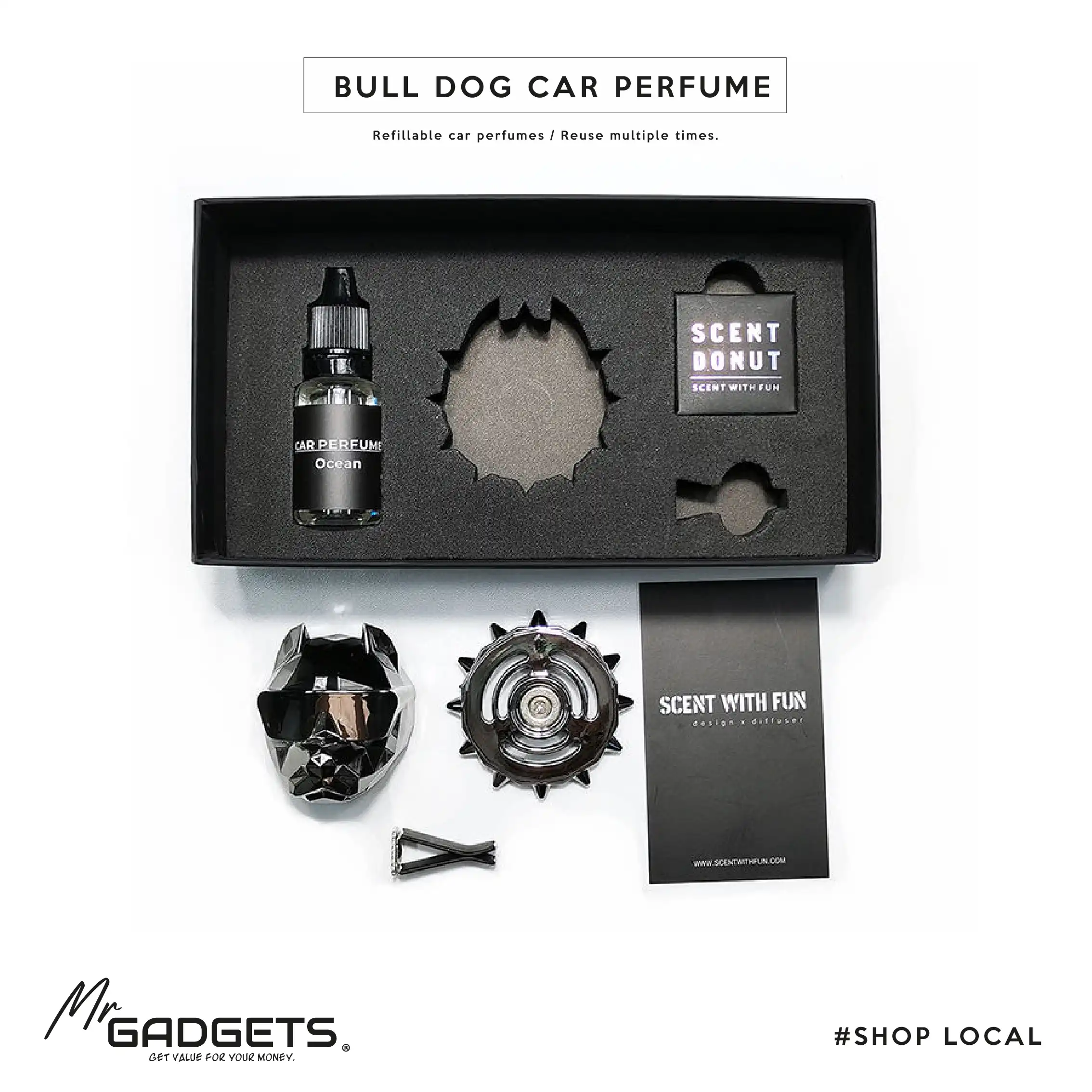 Bull Dog Refillable Car Perfume - Image 6