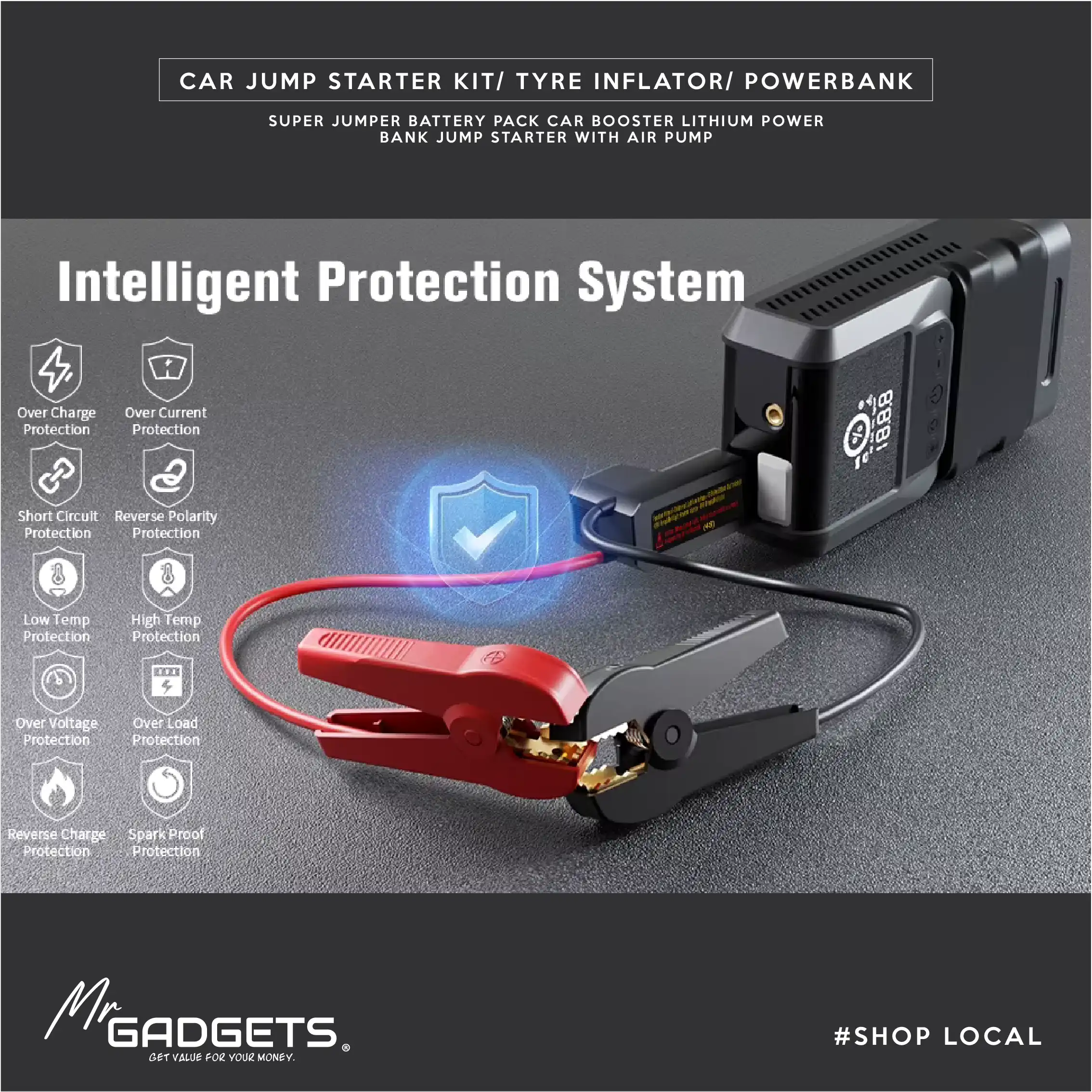 Car Jump Starter Kit / Tyre Inflator - Image 4