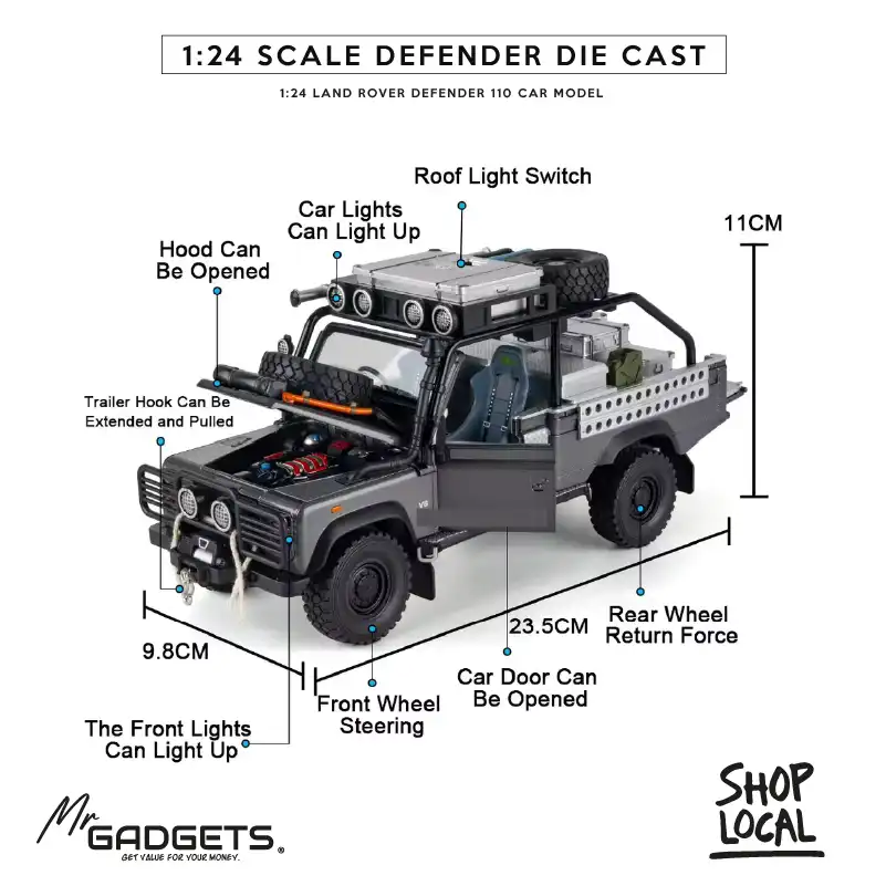 Defender 110 Die cast 1:24 Scale