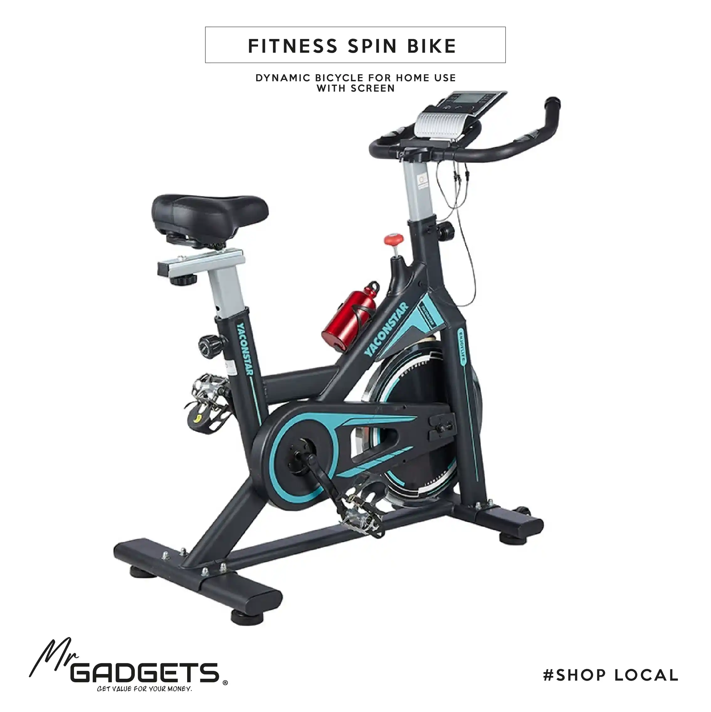 Exercise Spin Bike 6kg wheel - Image 2