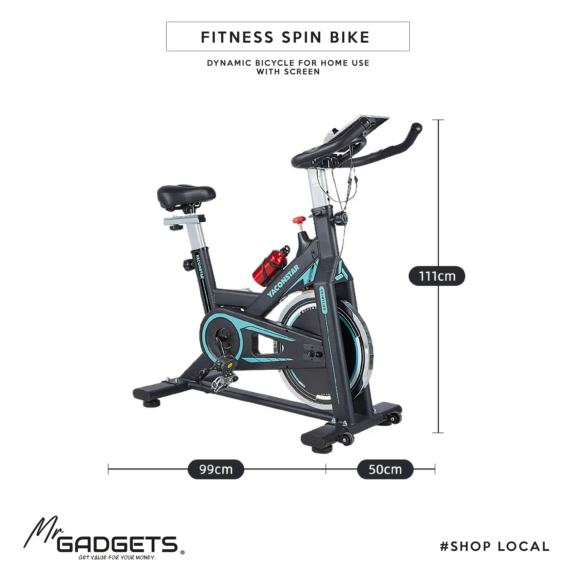 Exercise Spin Bike 6kg wheel - Image 3