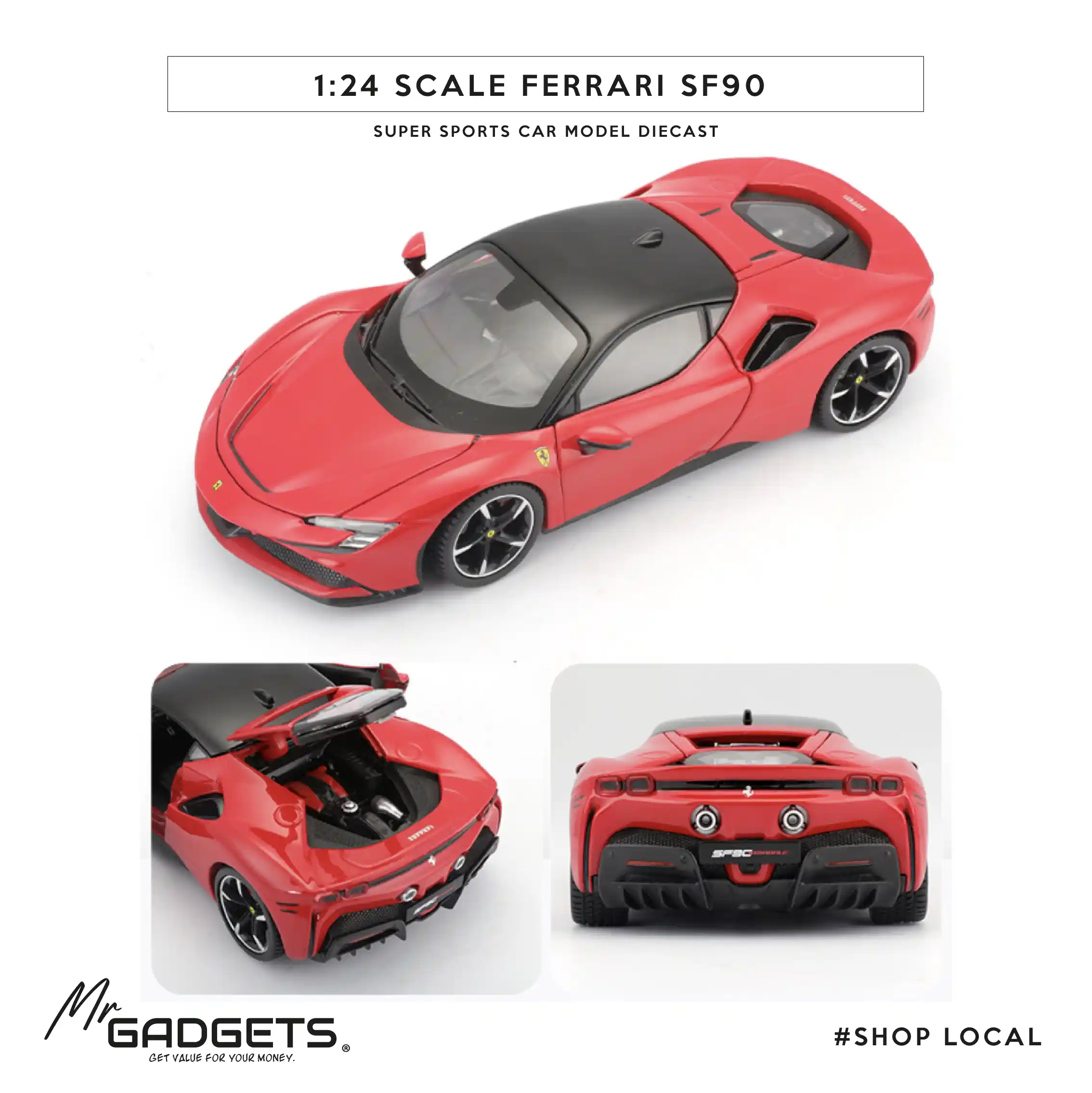 Ferrari SF90S 1:24 Scale DieCast - Image 2