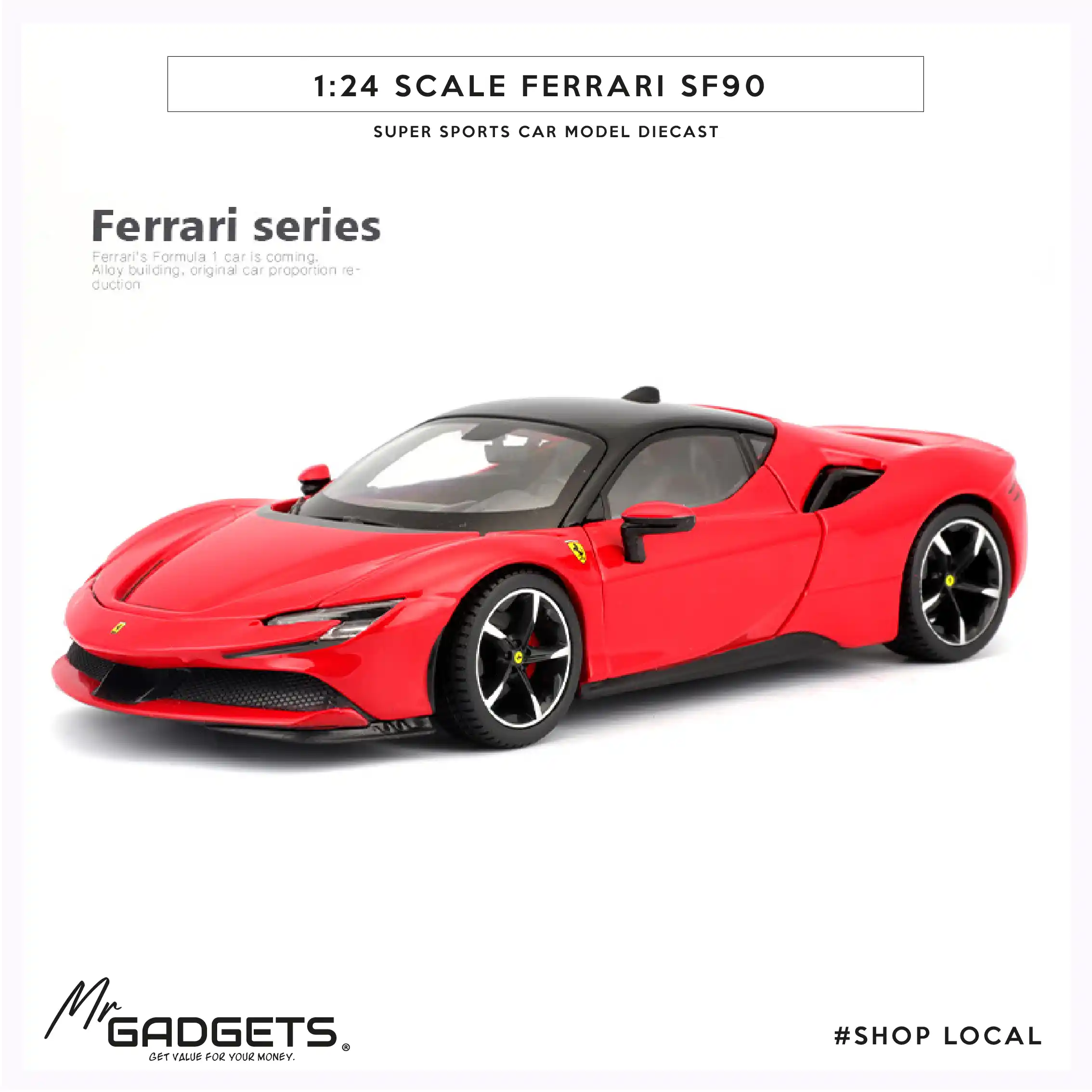 Ferrari SF90S 1:24 Scale DieCast - Image 4