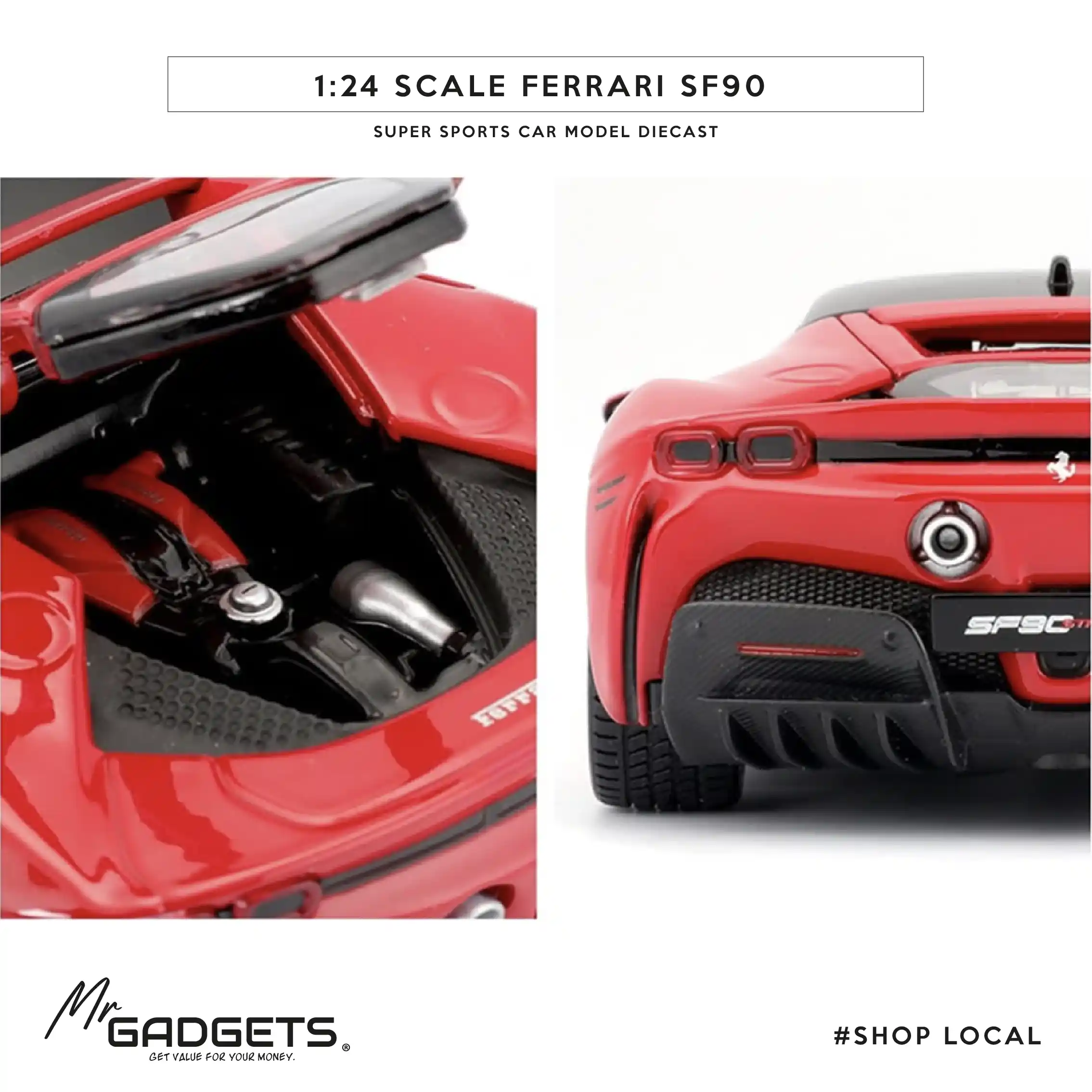 Ferrari SF90S 1:24 Scale DieCast - Image 7