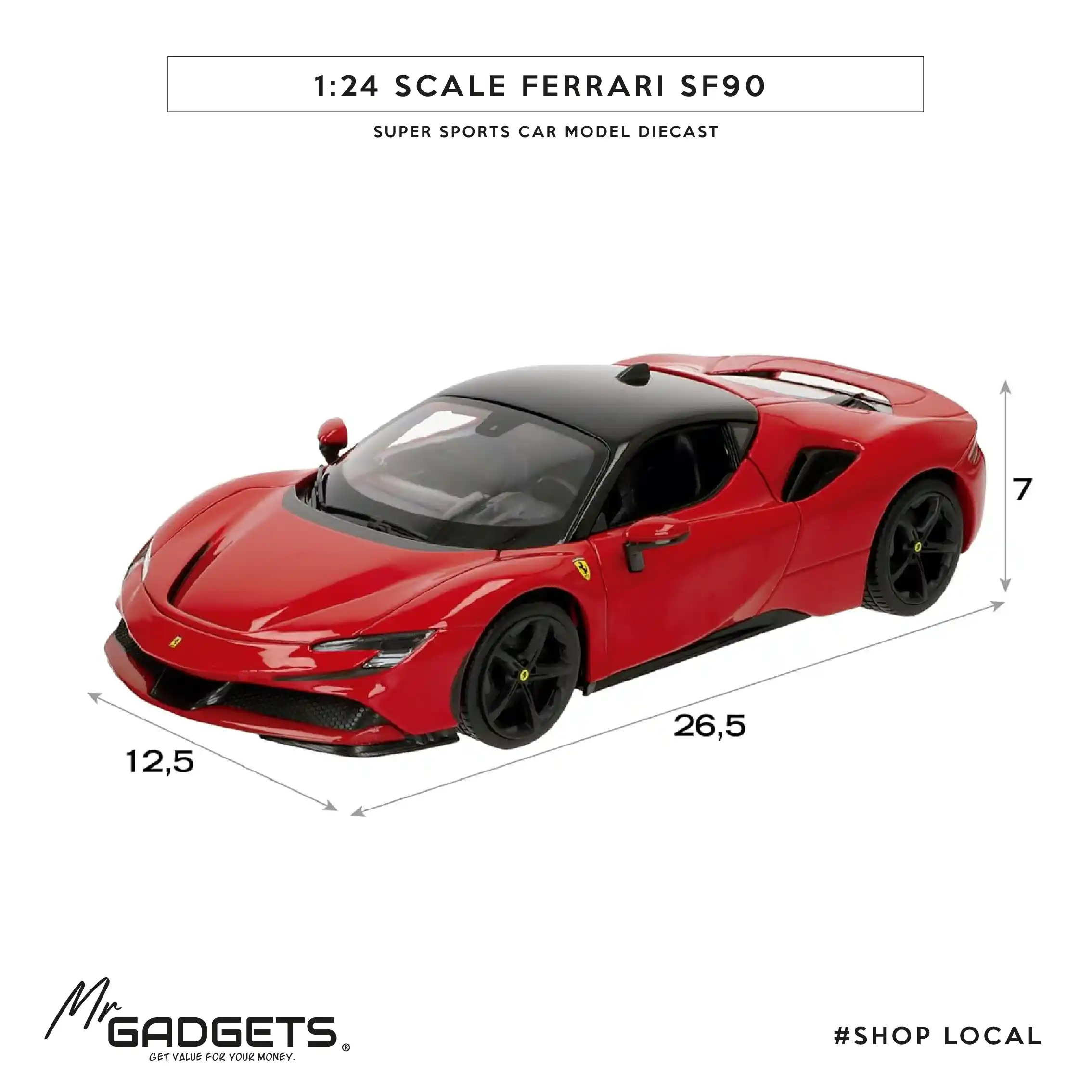 Ferrari SF90S 1:24 Scale DieCast - Image 10