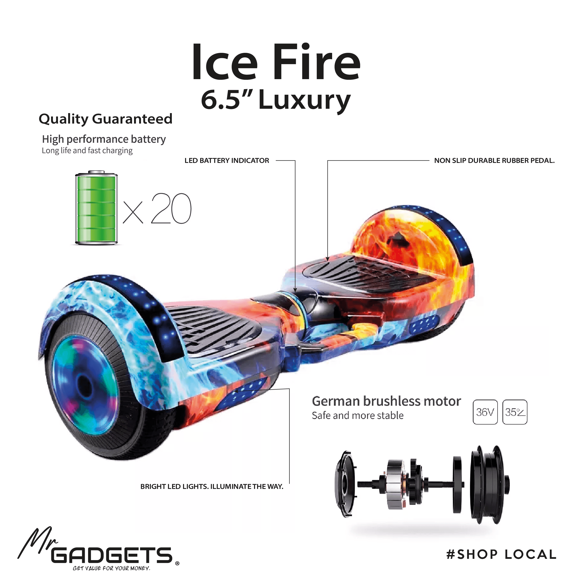6.5" Hoverboard - Image 2