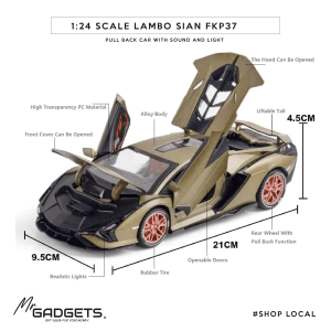 Lamborgini Sian FKP 37 1:24 Scale Die Cast