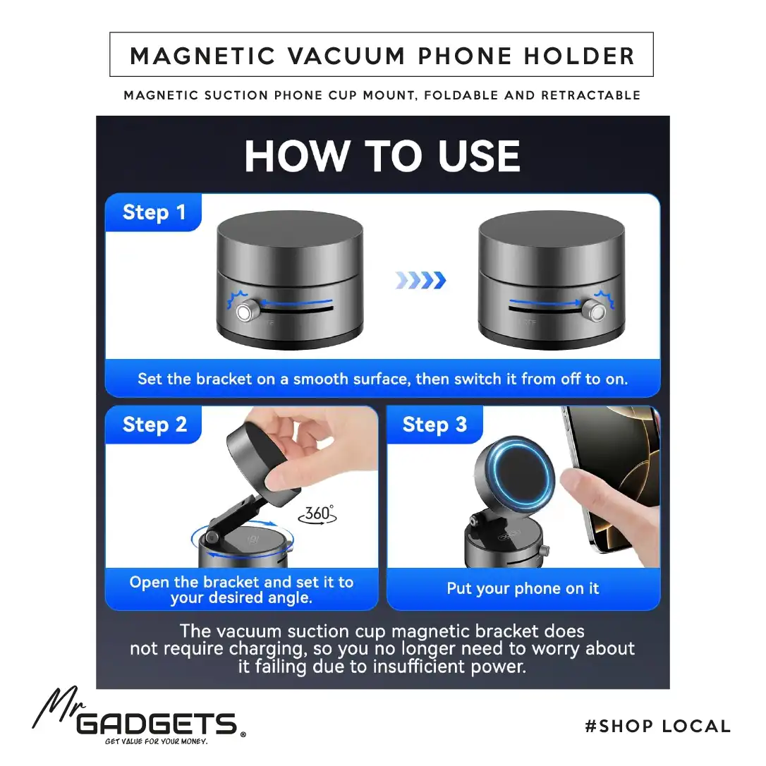 Magnetic Vacuum Phone Holder - Image 8