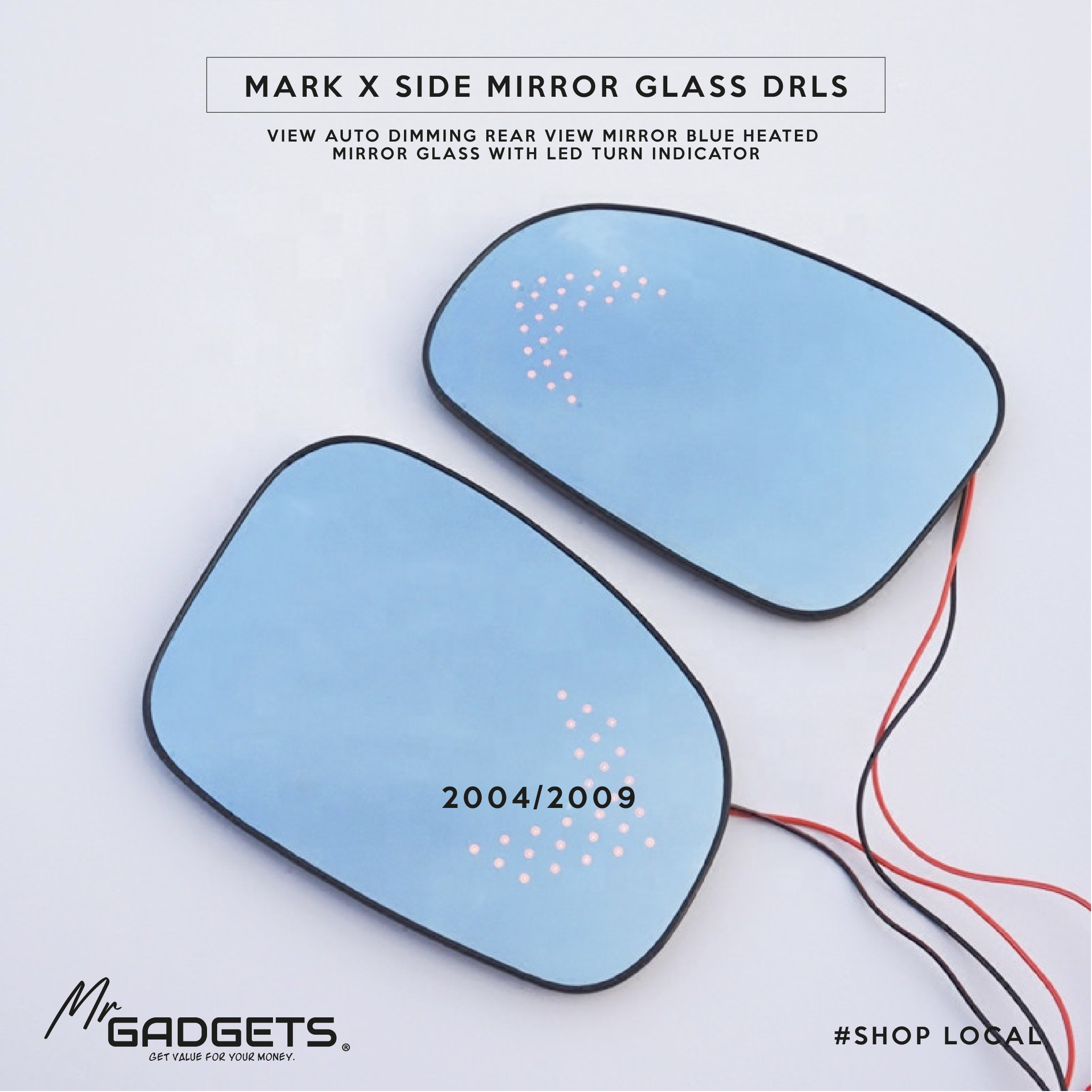 Mark X Side Mirror Glass DRLS - Image 2