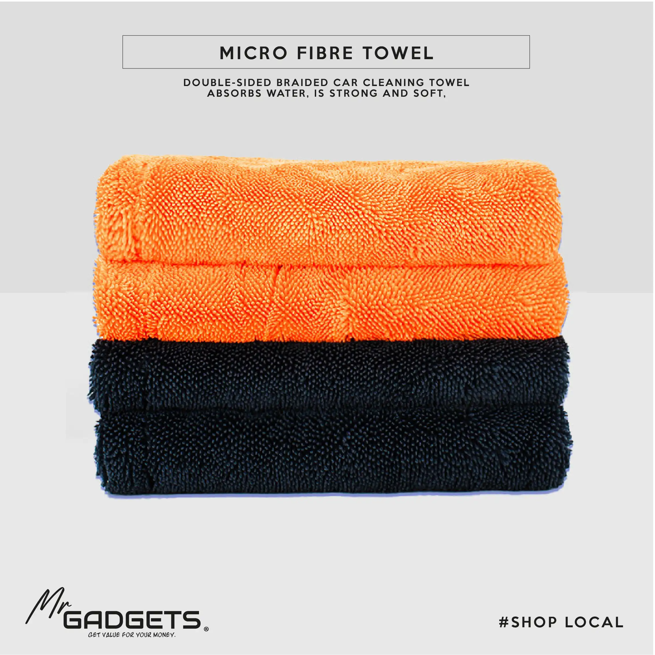Thick Double Sided Micro Fibre Towel - Image 2