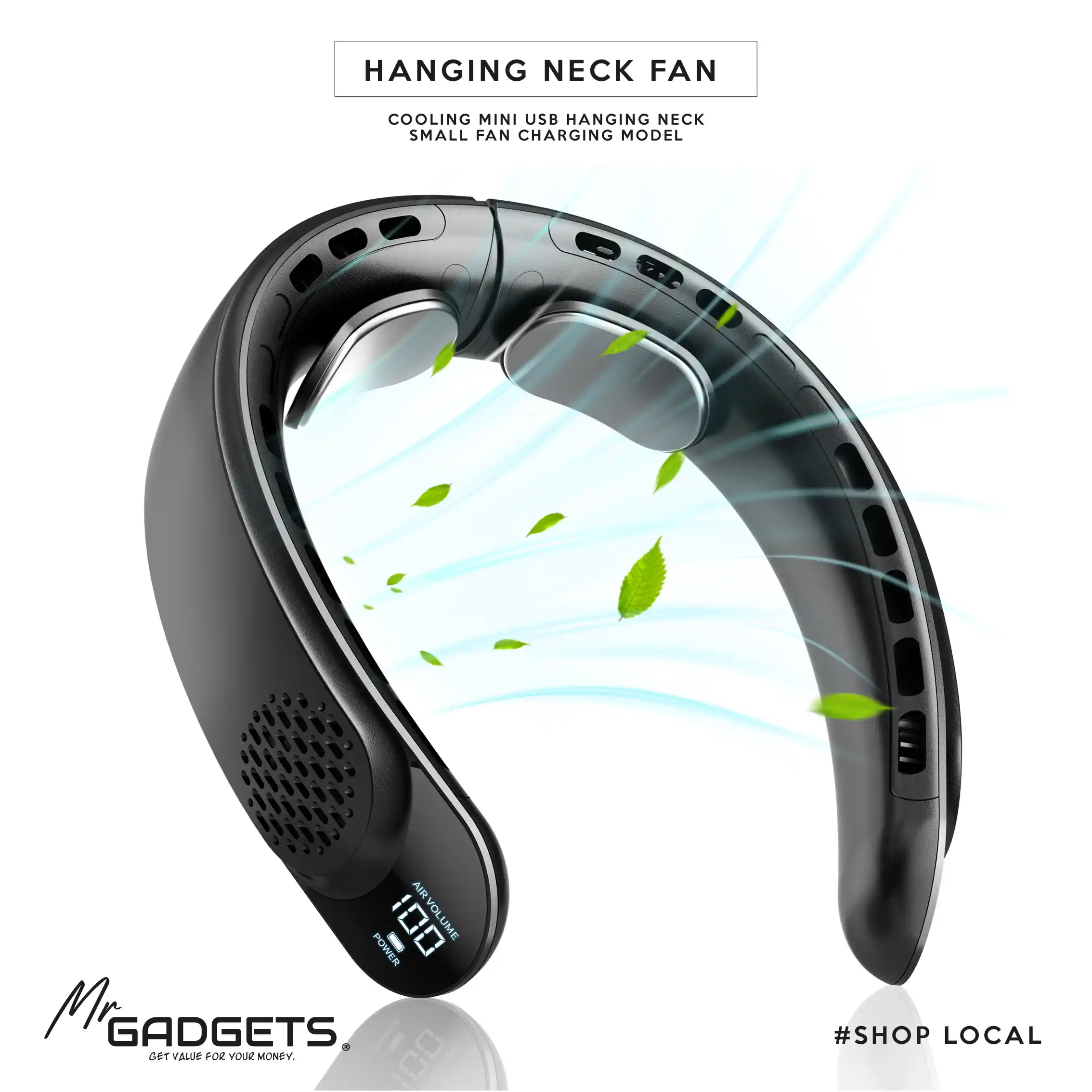 Rechargeable Hanging Neck Fan - Image 2