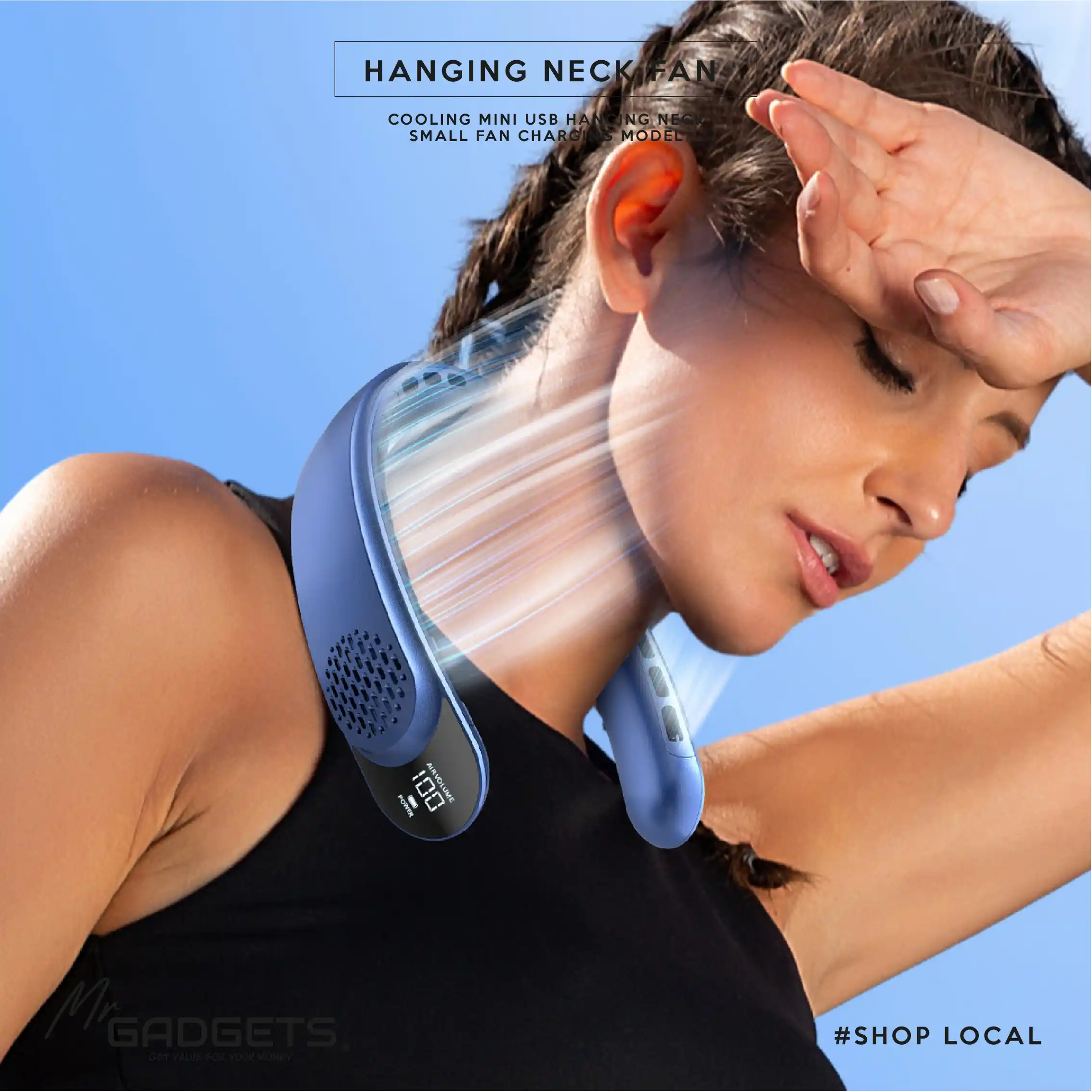 Rechargeable Hanging Neck Fan - Image 3