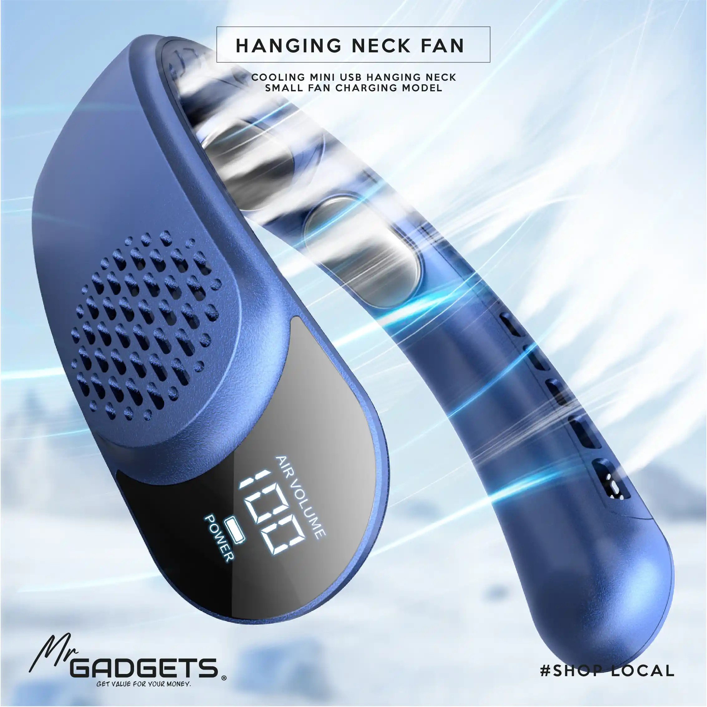 Rechargeable Hanging Neck Fan - Image 6