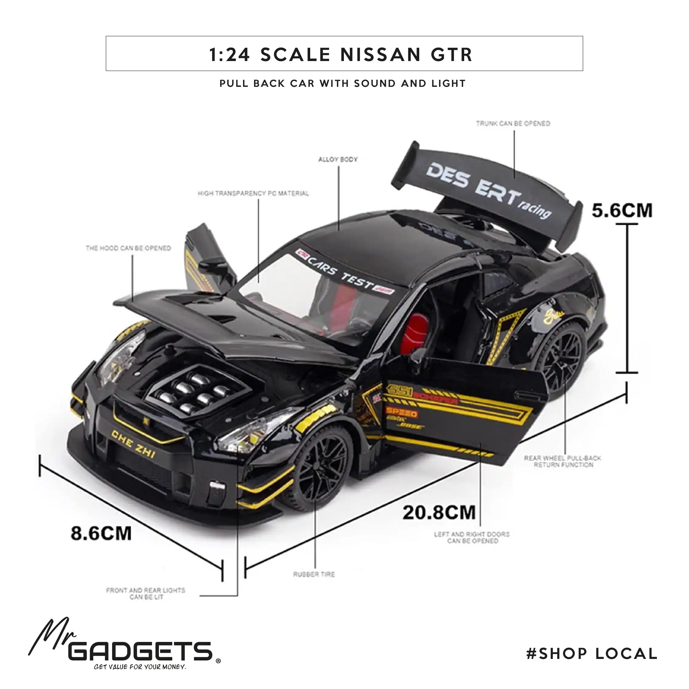 Nissan GTR 1:24 Scale DieCast - Image 6