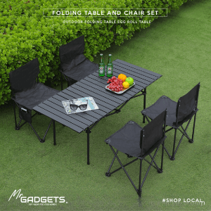 Outdoor folding table plus chairs (4Pcs)