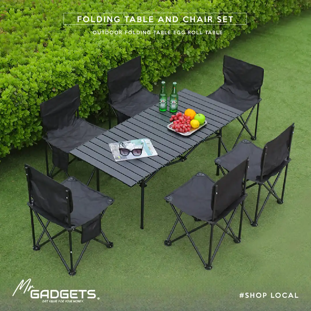 Outdoor folding table plus chairs (4Pcs) - Image 2