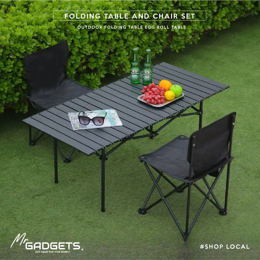 Outdoor folding table plus chairs (4Pcs) - Image 4