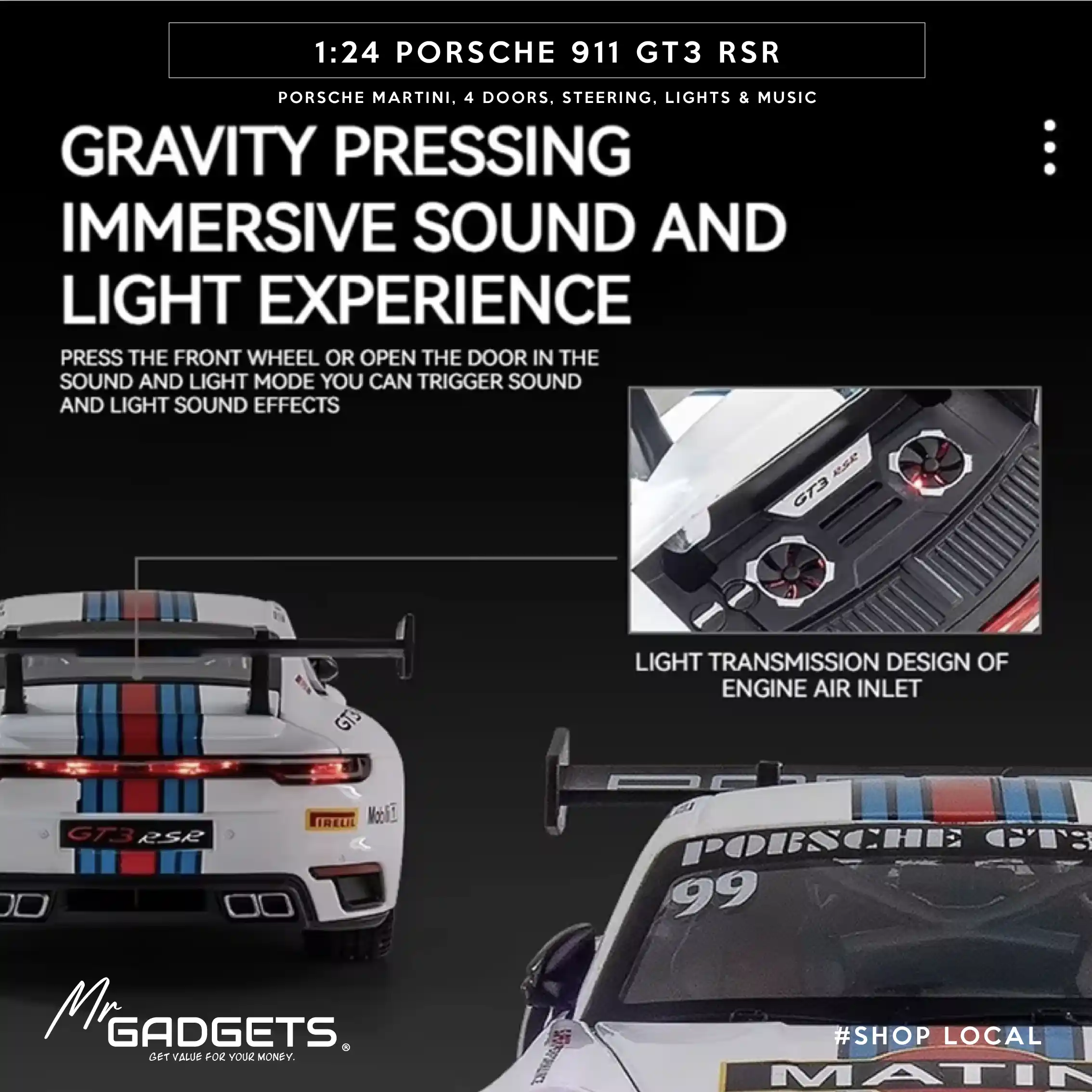 Porsche 911 GT3 RSR 1:24 Scale - Image 6