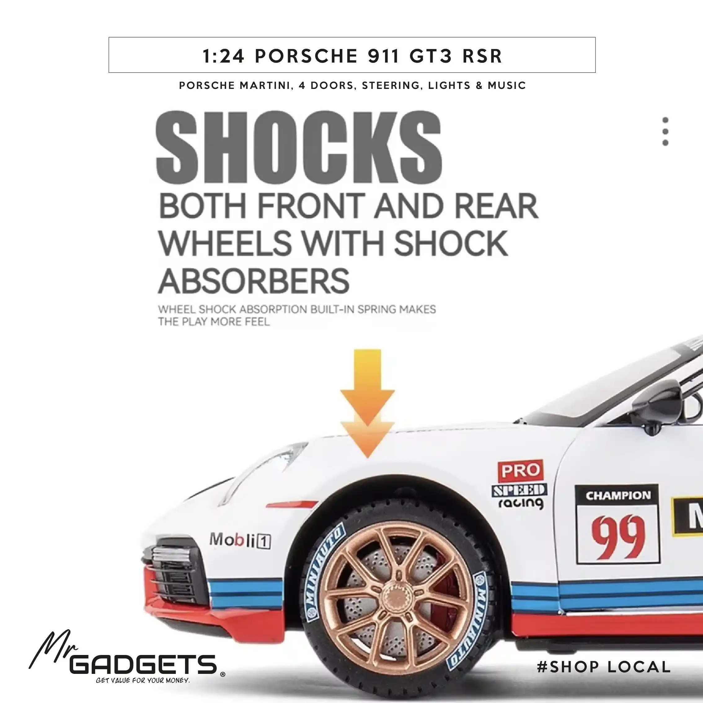Porsche 911 GT3 RSR 1:24 Scale - Image 7