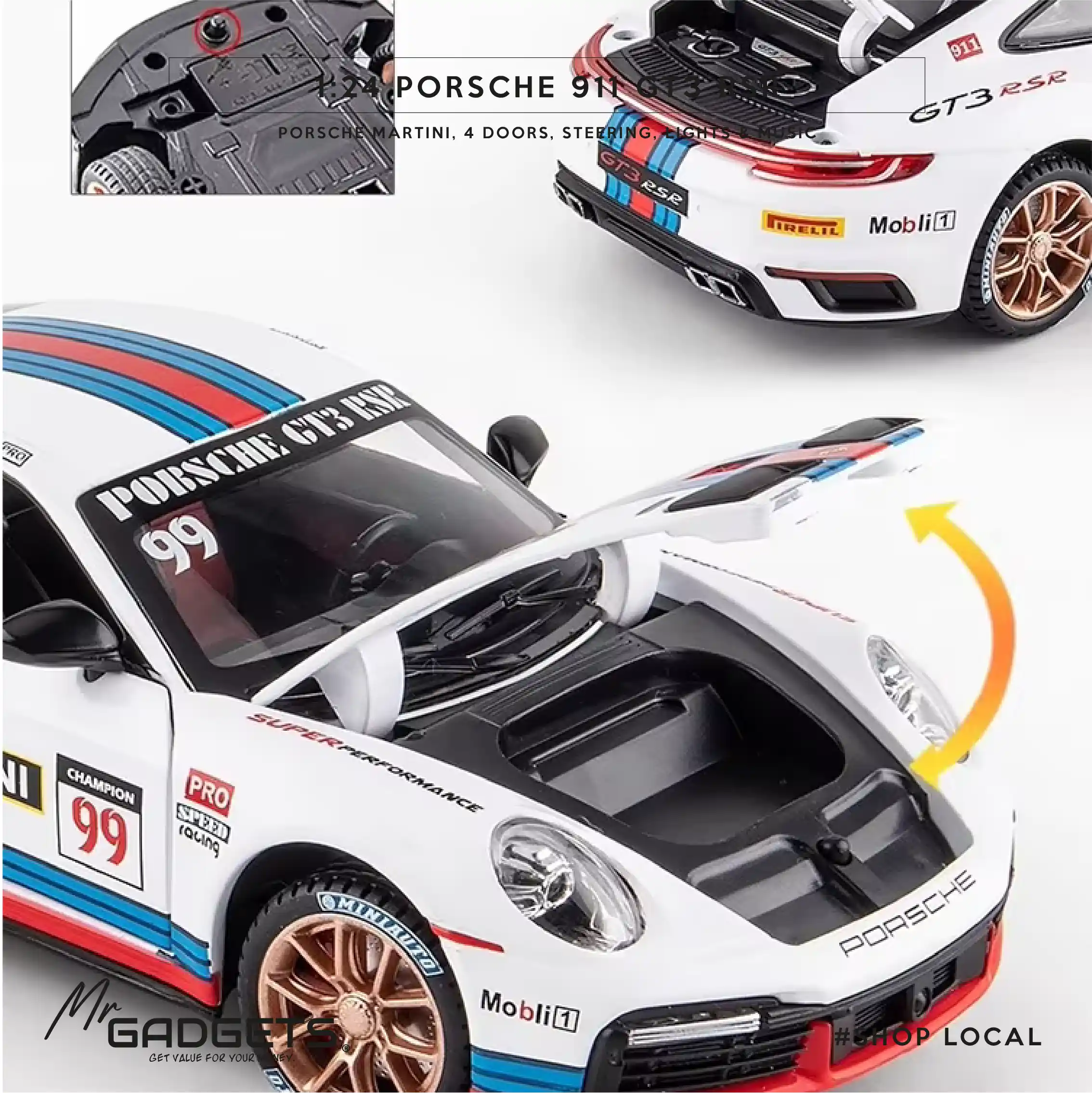 Porsche 911 GT3 RSR 1:24 Scale - Image 8