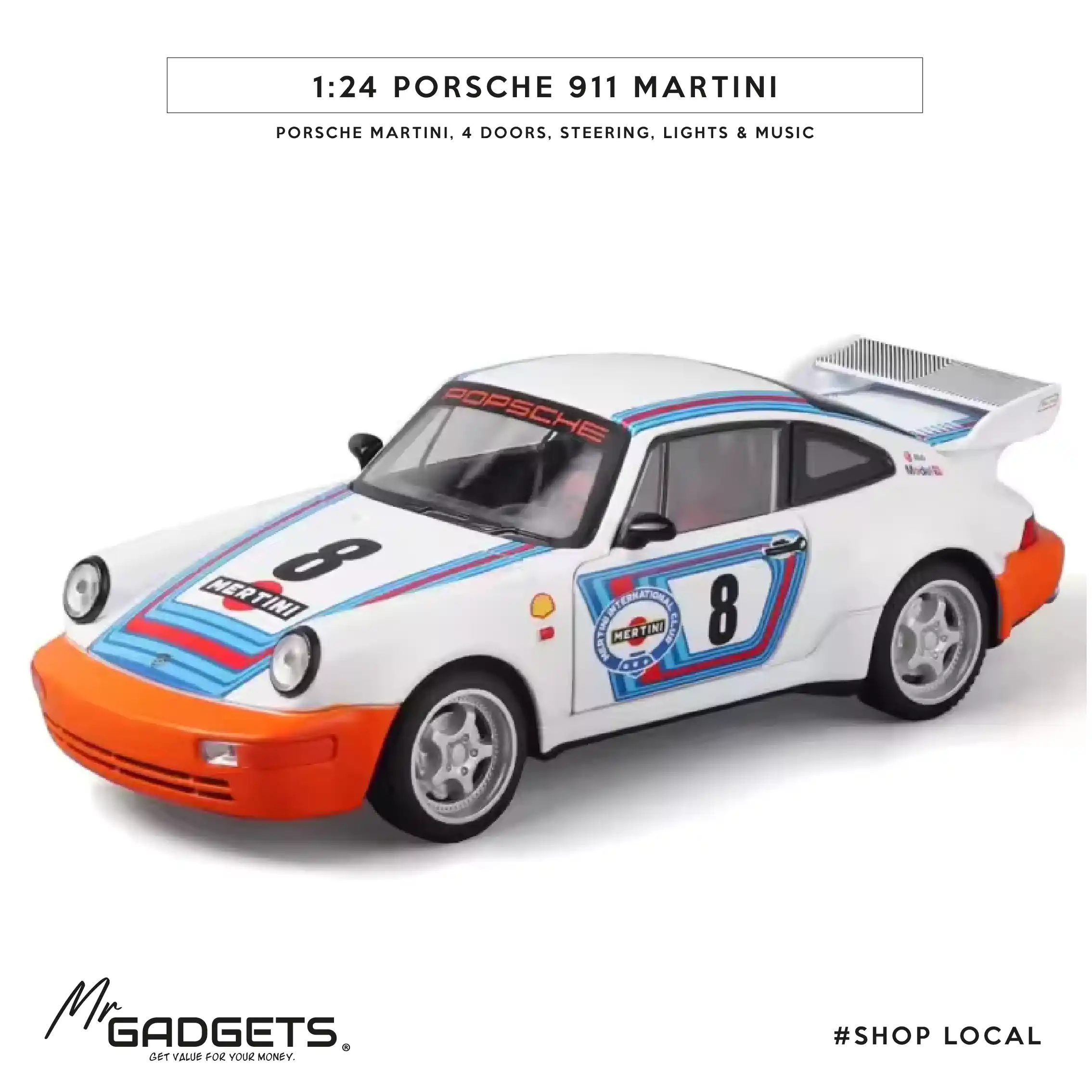Porsche 911 Martini 1:24 Scale Die Cast - Image 10