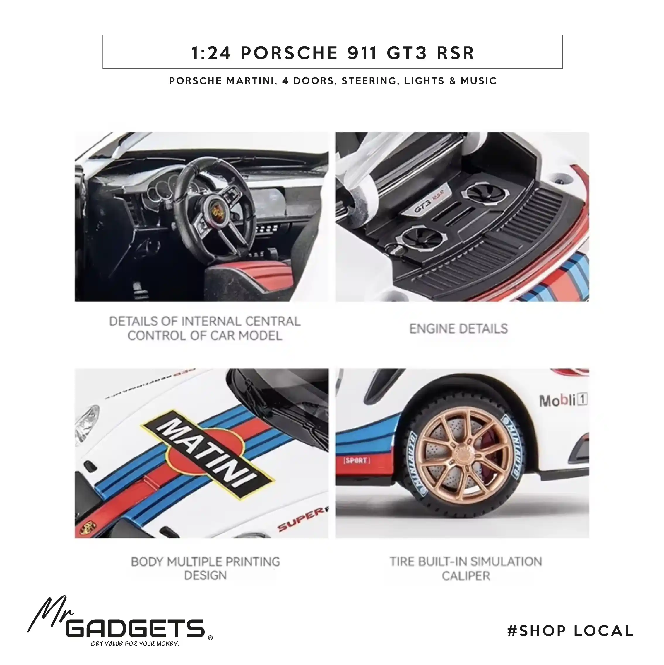 Porsche 911 GT3 RSR 1:24 Scale - Image 9