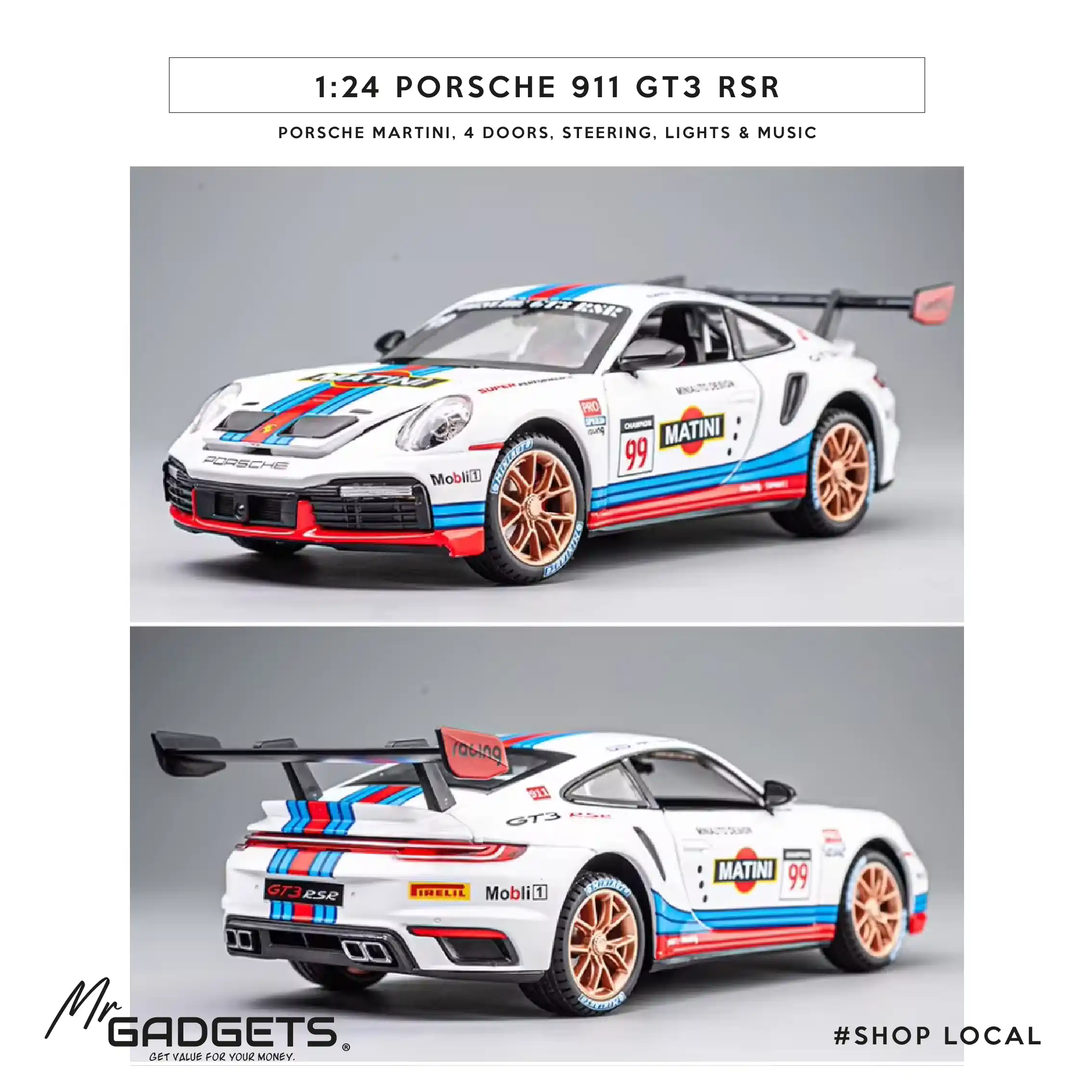 Porsche 911 GT3 RSR 1:24 Scale - Image 10