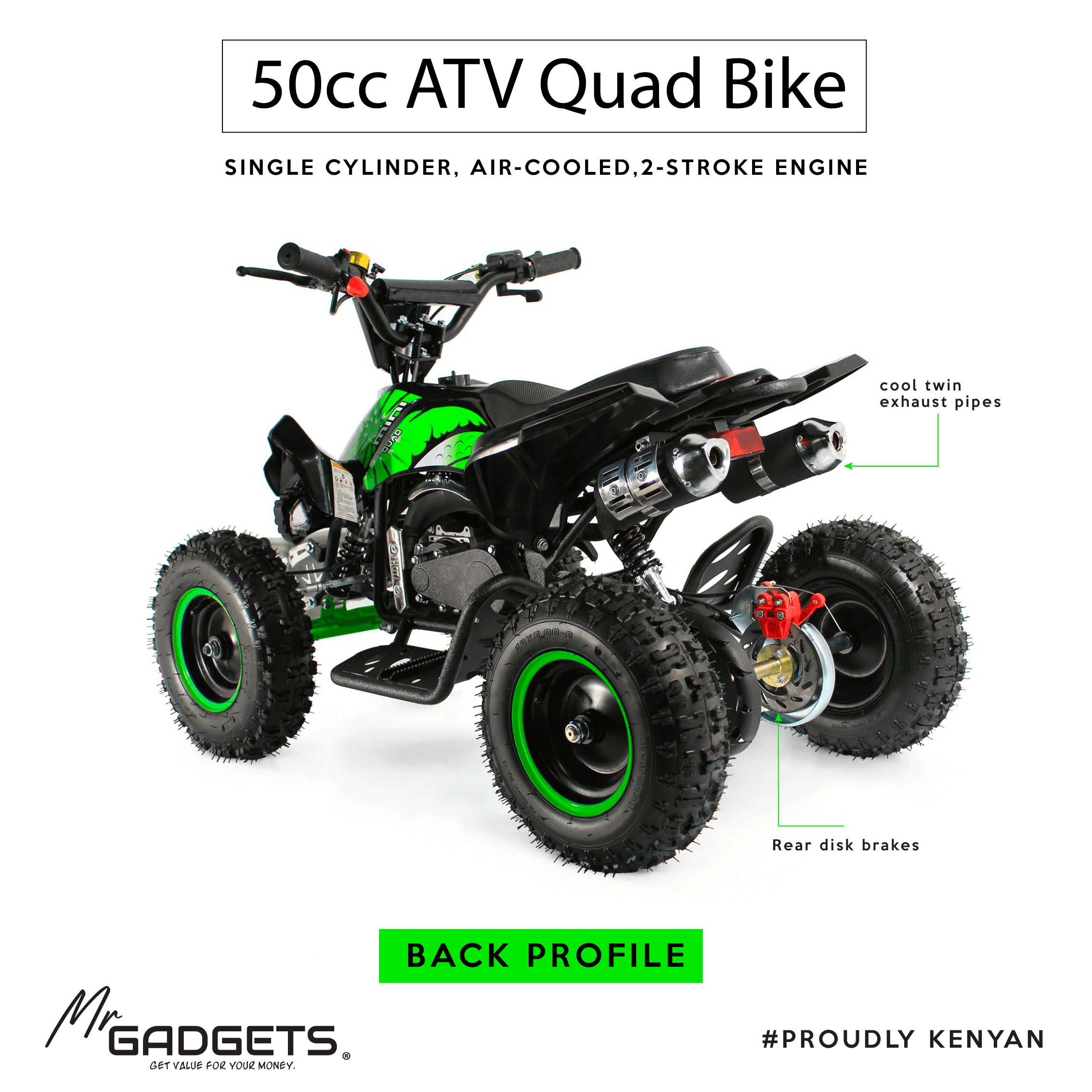 50CC Petrol 2 Stroke Atv - Image 4
