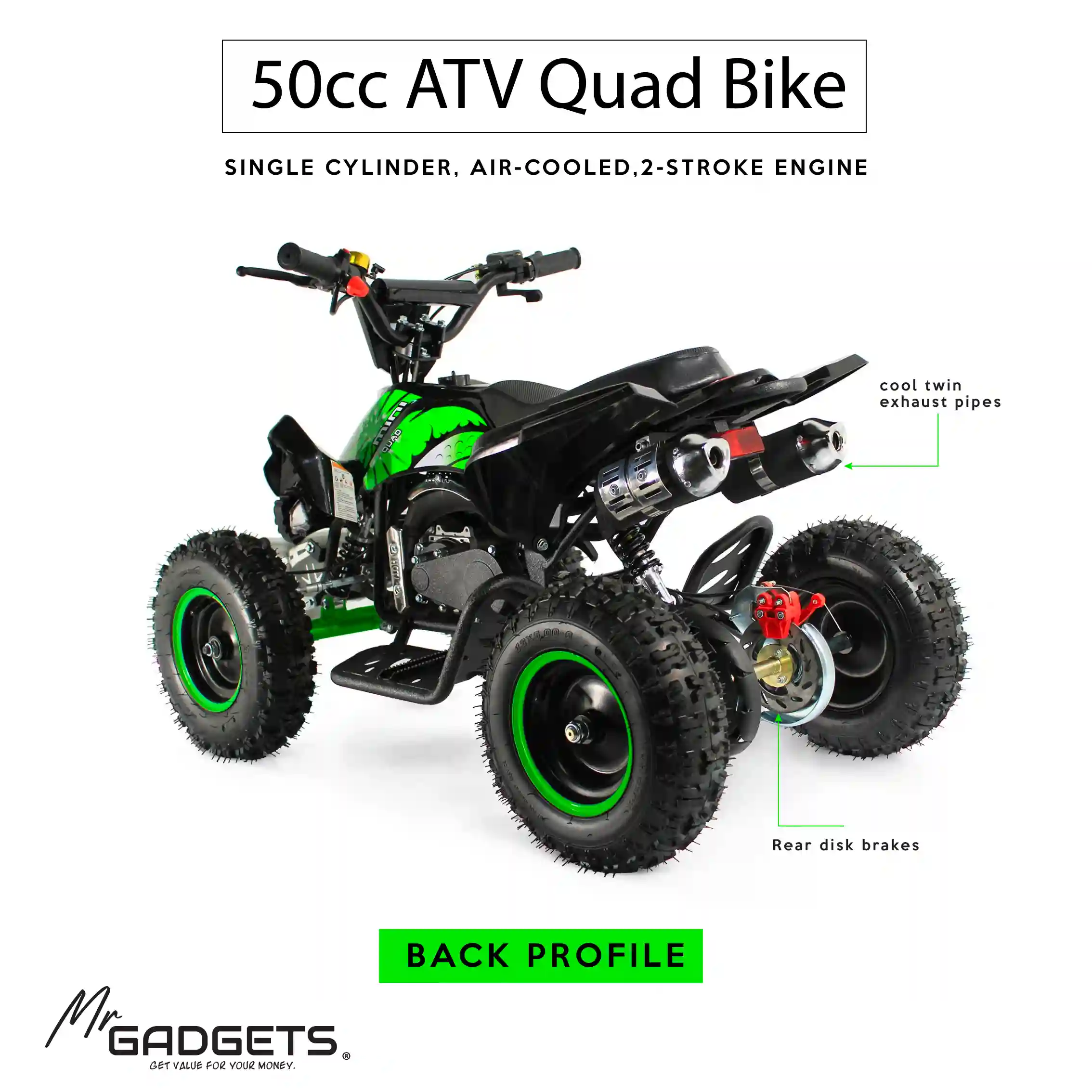 50CC Petrol 2 Stroke Atv - Image 3