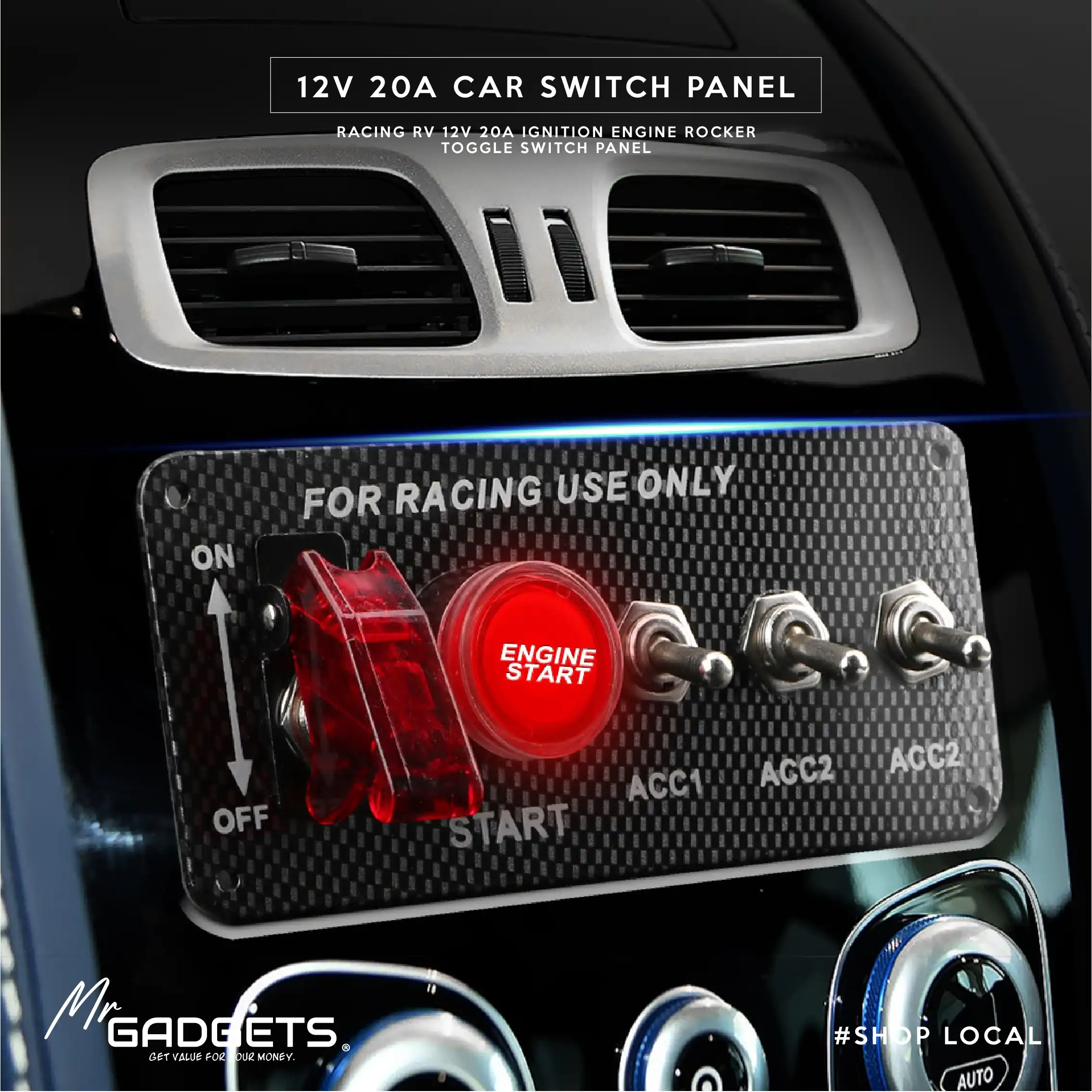 Car Switch Panel 12V 20A - Image 3