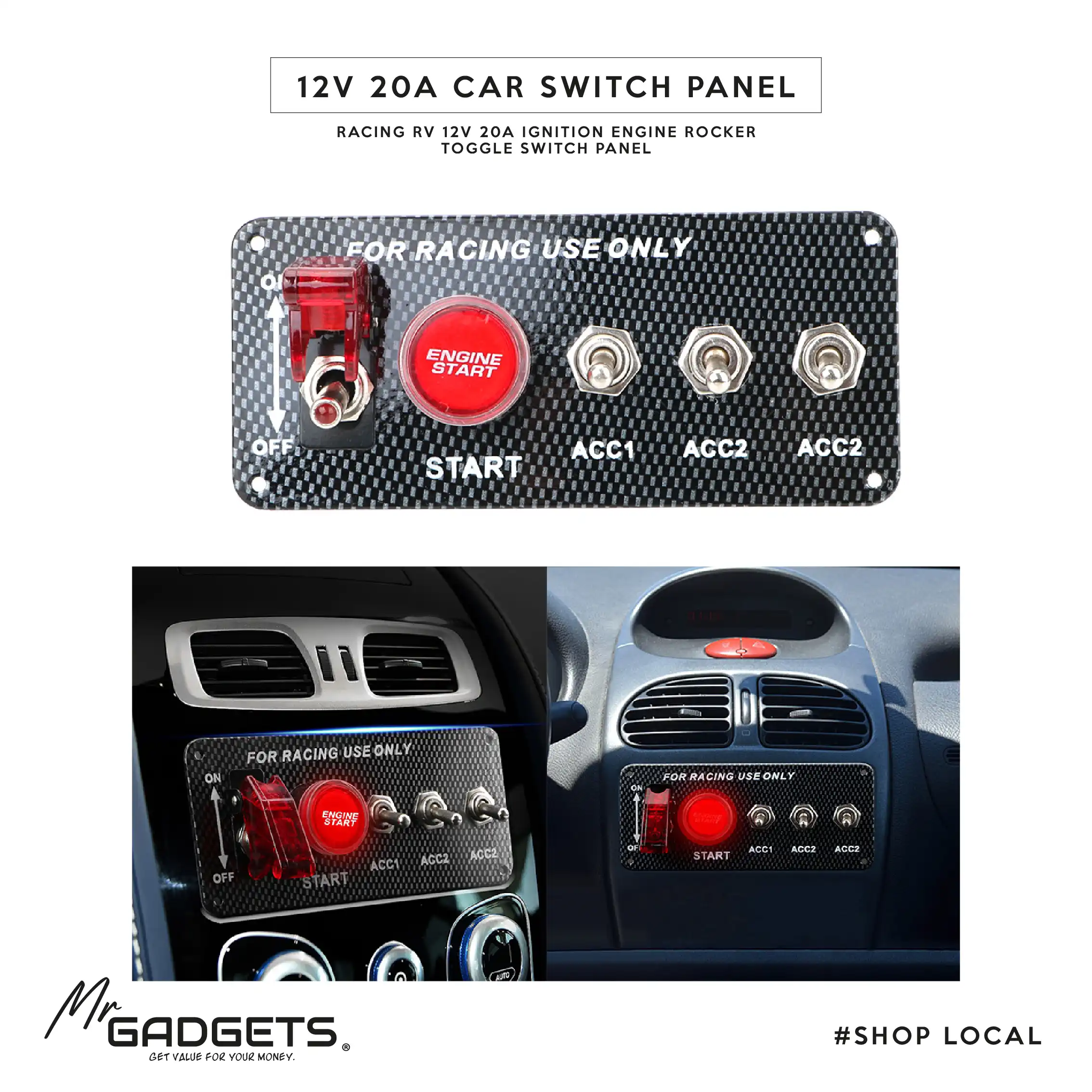 Car Switch Panel 12V 20A - Image 4