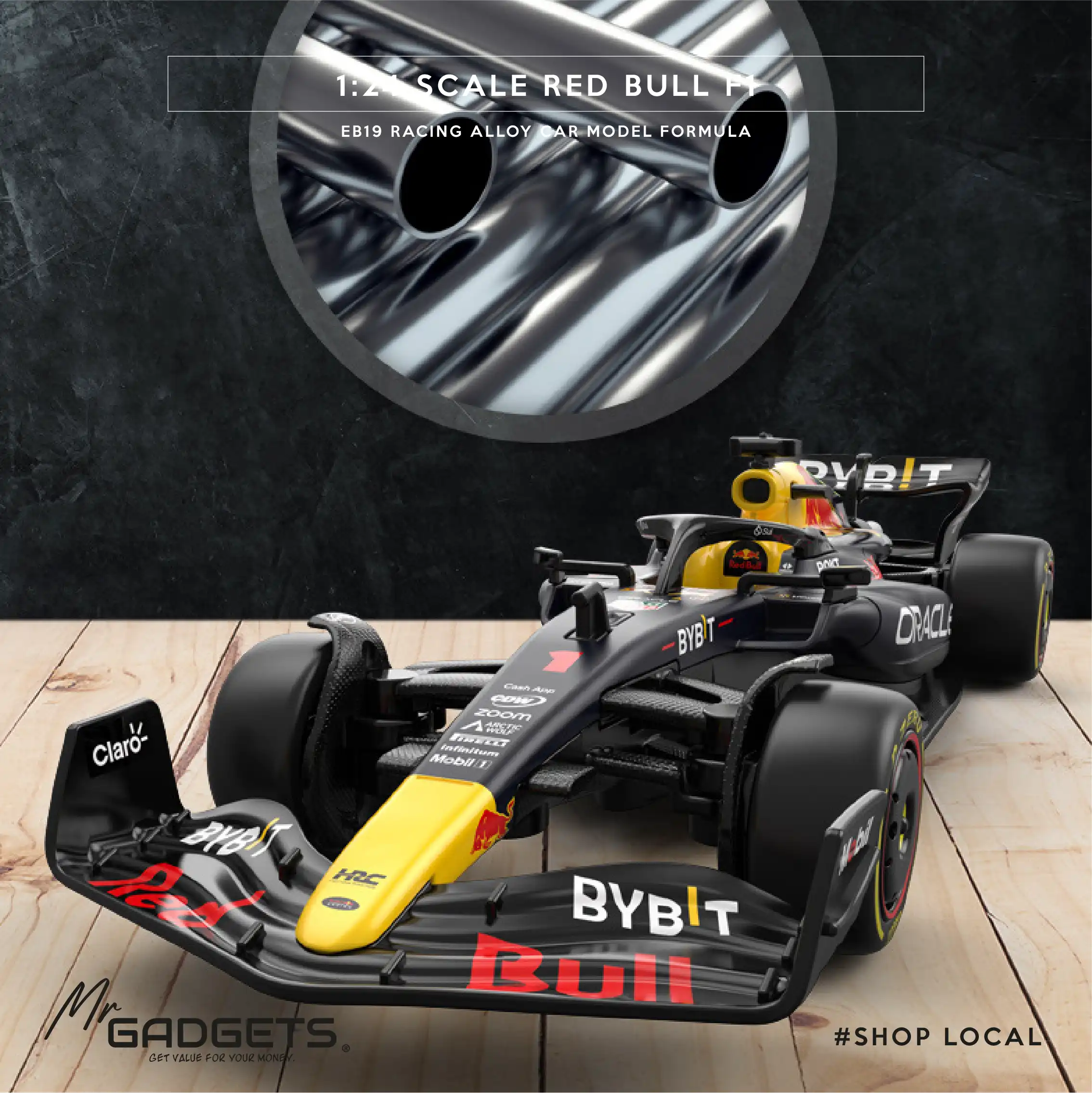 1/24 Red Bull F1 RB19 Diecast Car - Image 4