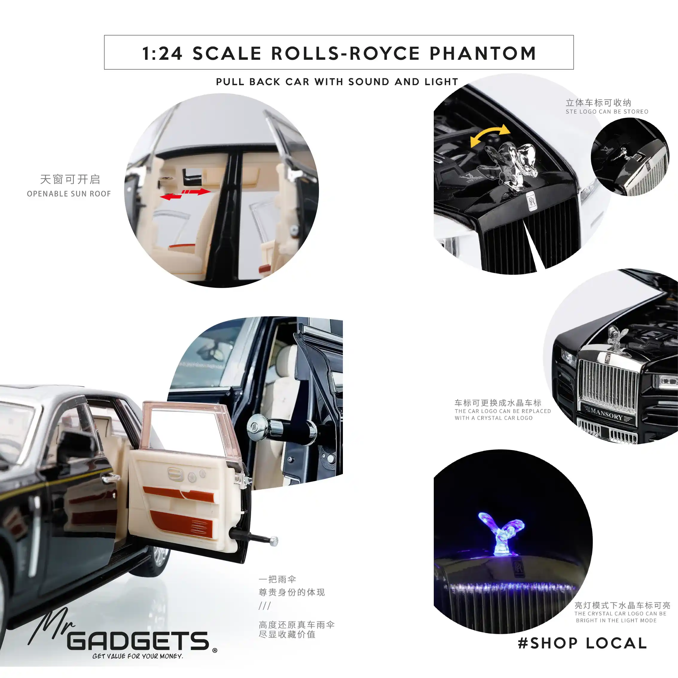 Rolls-Royce Phantom 1:24 Die-Cast - Image 4