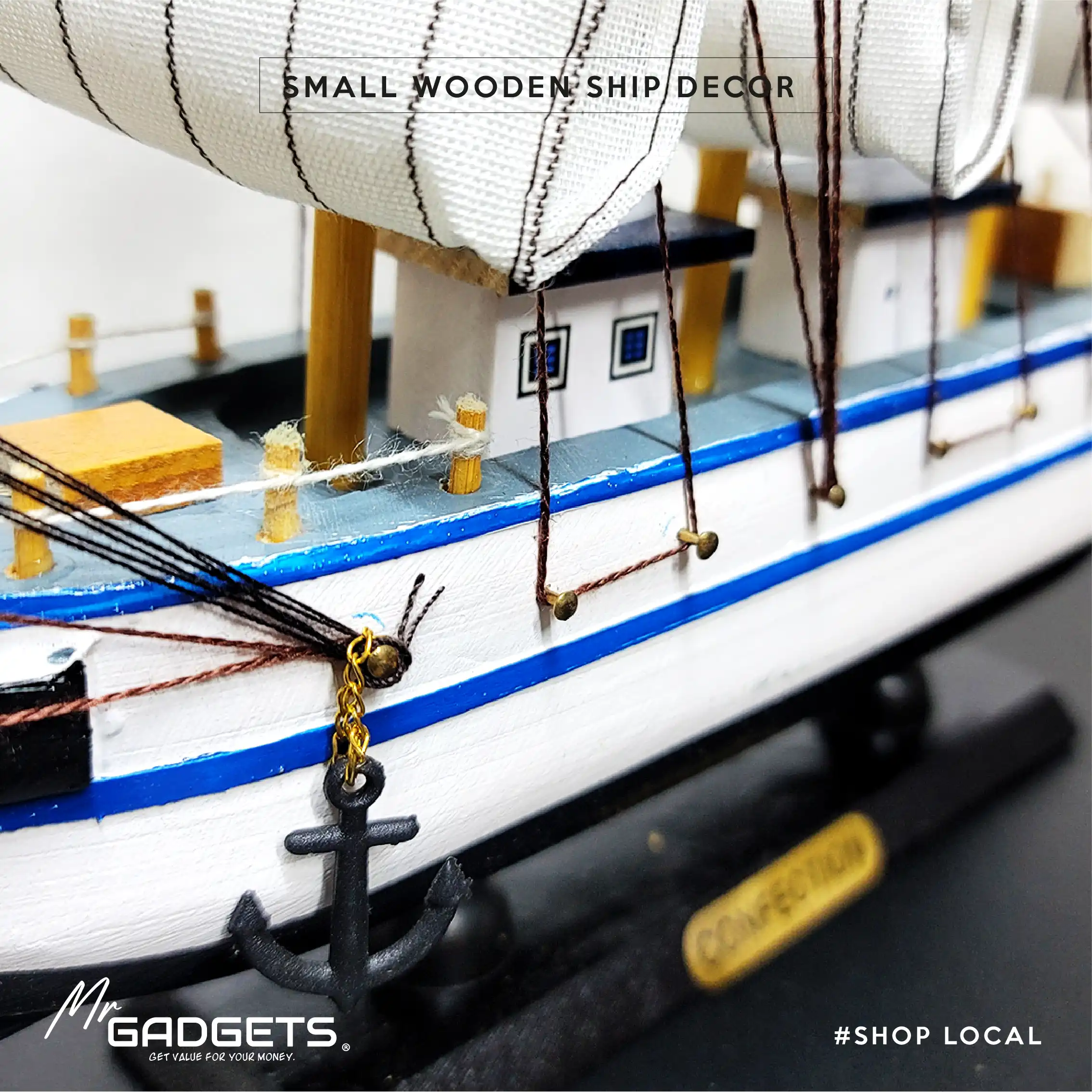 Small Wooden Ship (Decor) - Image 5