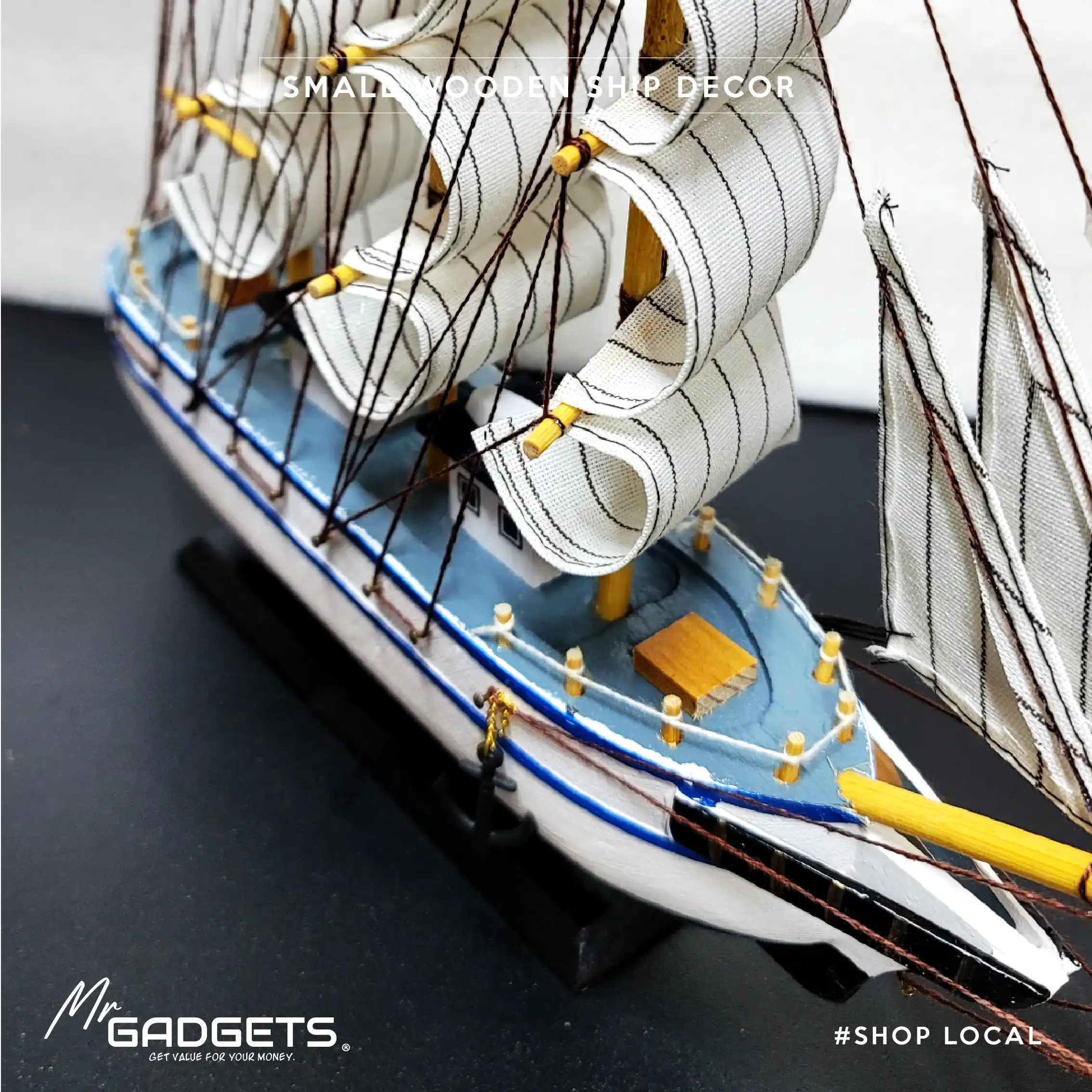 Small Wooden Ship (Decor) - Image 6