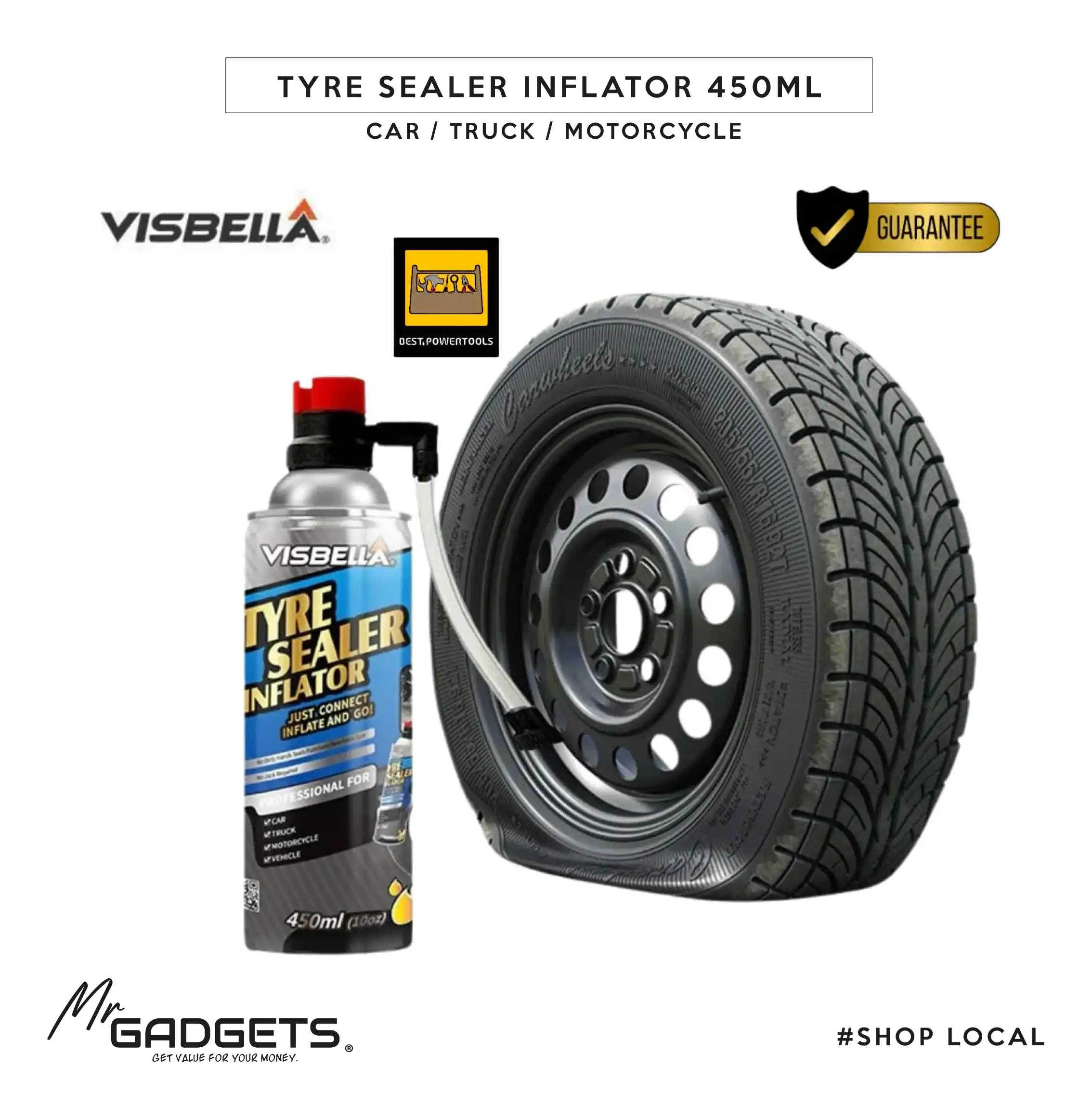 Emergency tyre sealer / Inflator