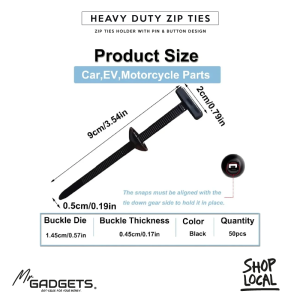 Heavy Duty Self-Locking Nylon Zip Ties 200pc Pack