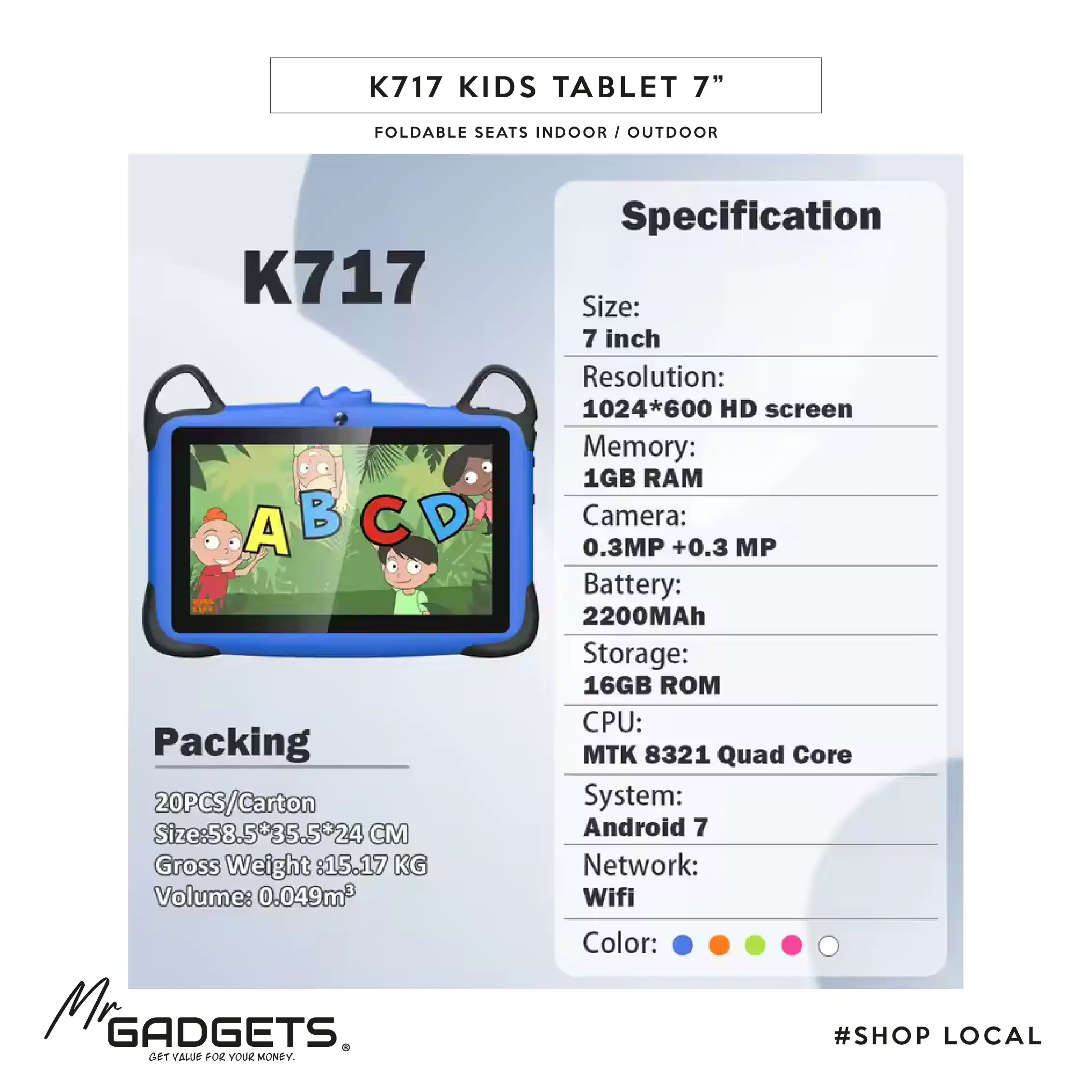 7" Kids Tablet Veidoo - Image 5