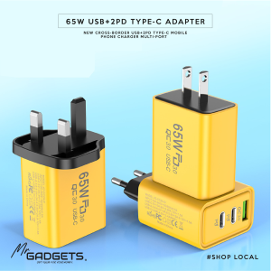 65W 3 port Super Fast charge Adapter