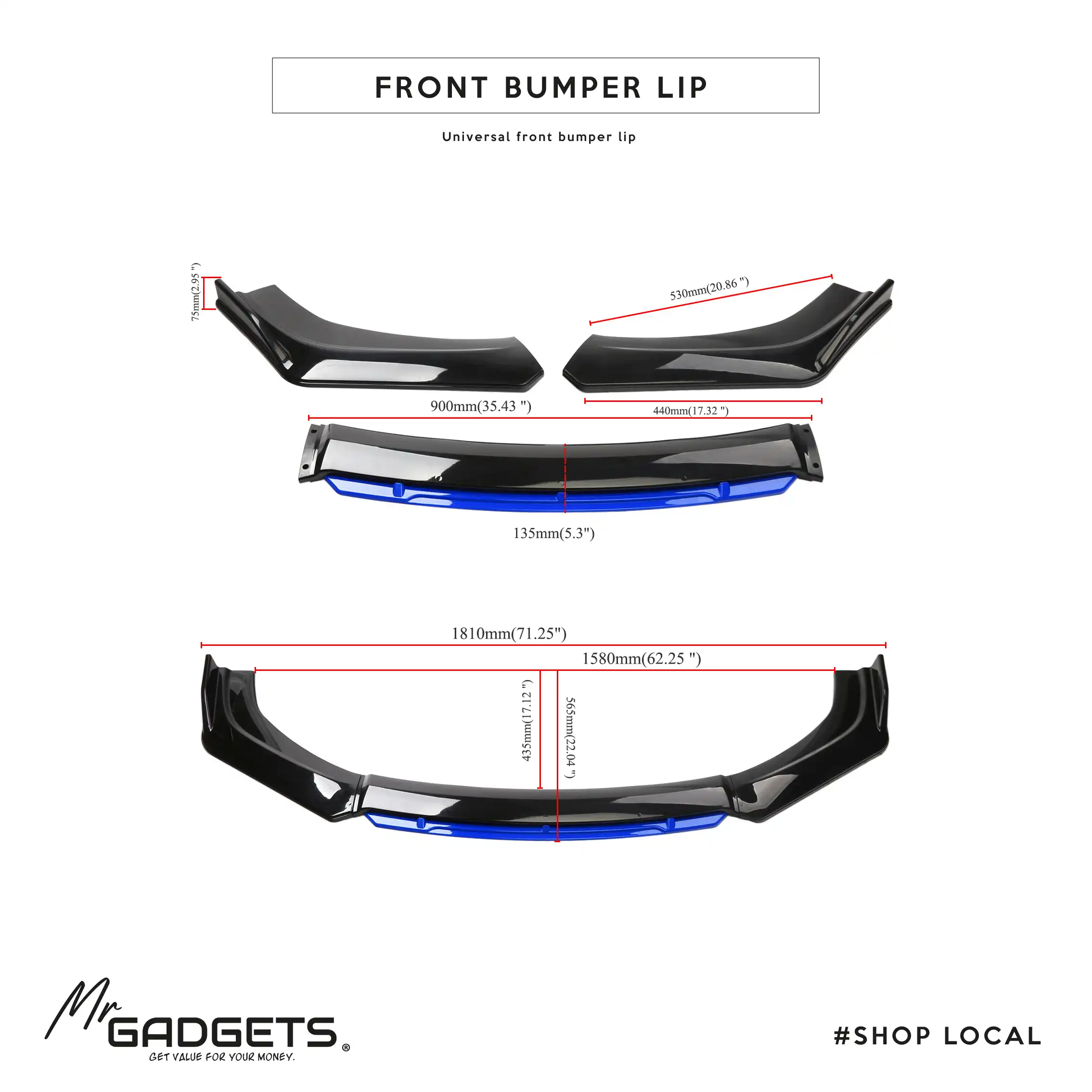 Universal Front Bumper Lip - Image 9